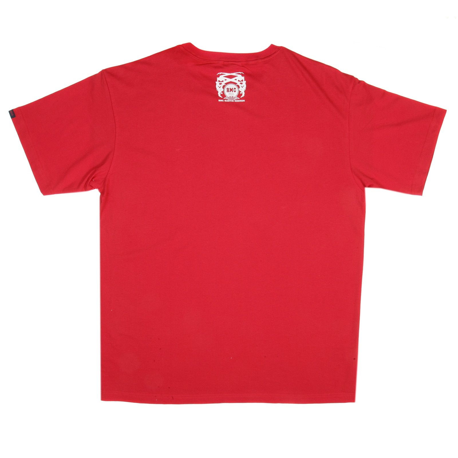 RMC JEANS 100% COTTON ENJOY RMC PRINTED REGULAR FIT SHORT SLEEVE CREW NECK T-SHIRT IN RED REDM3480