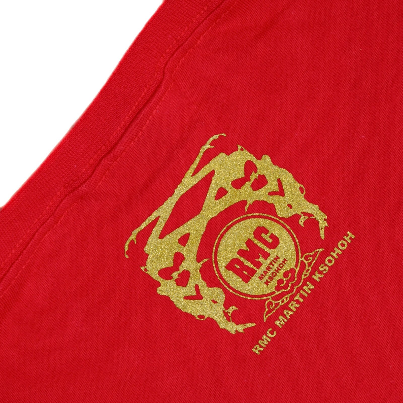 RMC MARTIN KSOHOH NYLON ZIP UP DOWN FILLED RQJ1088 REGULAR FIT MENS QUILTED JACKET IN RED REDM5838