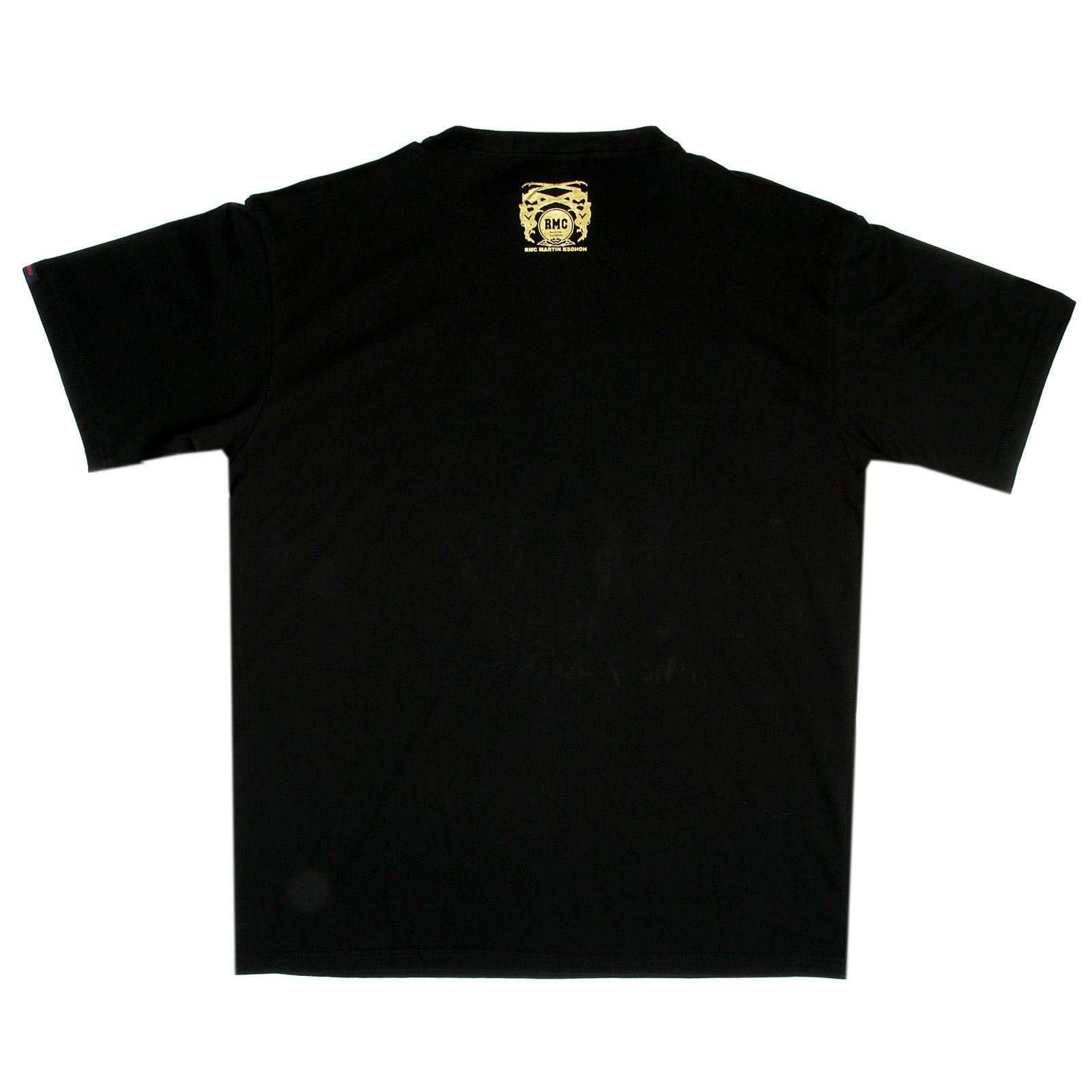 RMC JEANS CREST PRINTED REGULAR FIT SHORT SLEEVE 100% COTTON CREW NECK T-SHIRT IN BLACK REDM3492
