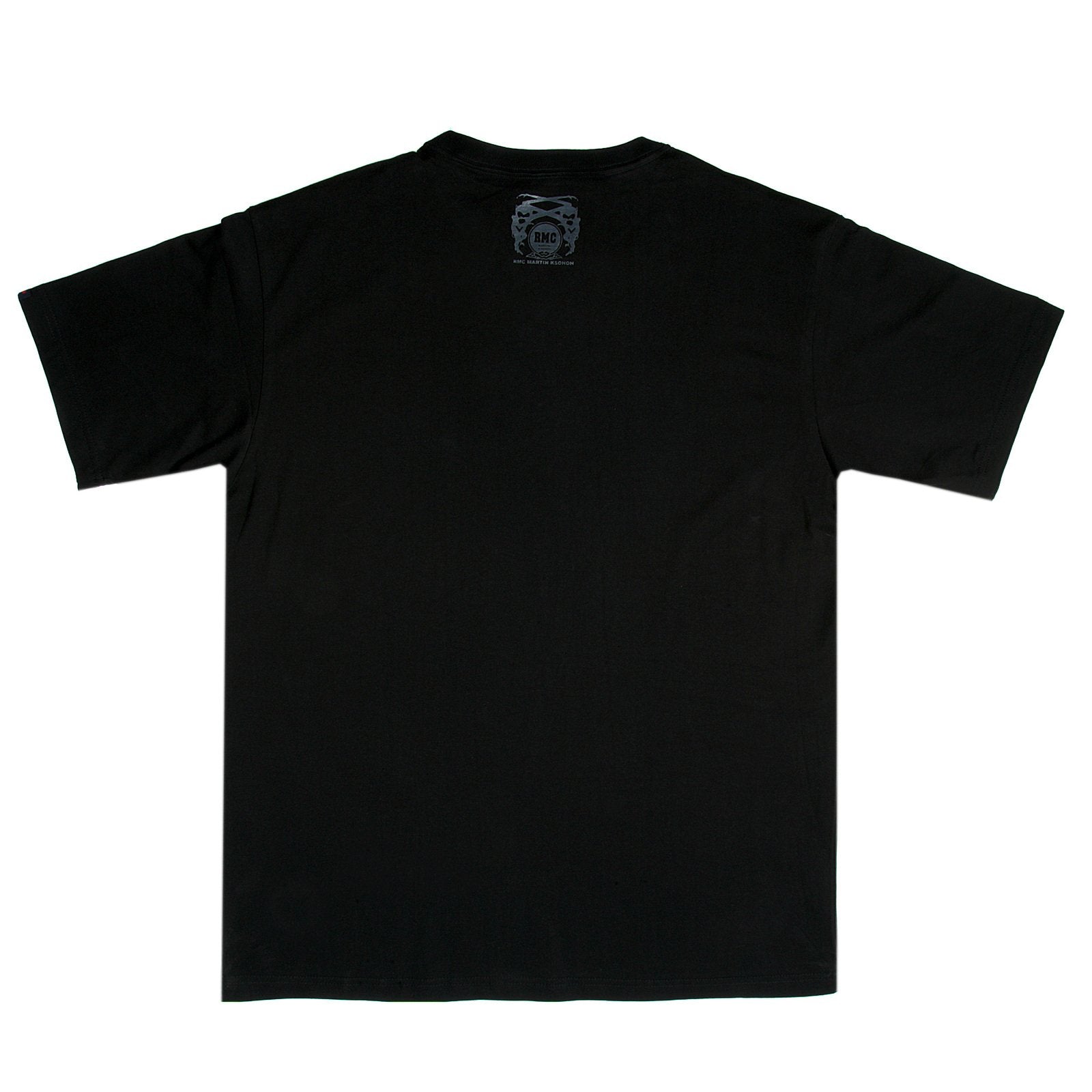 RMC JEANS BRAND MONKEY PRINTED REGULAR FIT SHORT SLEEVE CREWNECK BLACK T-SHIRT FOR MEN REDM3495
