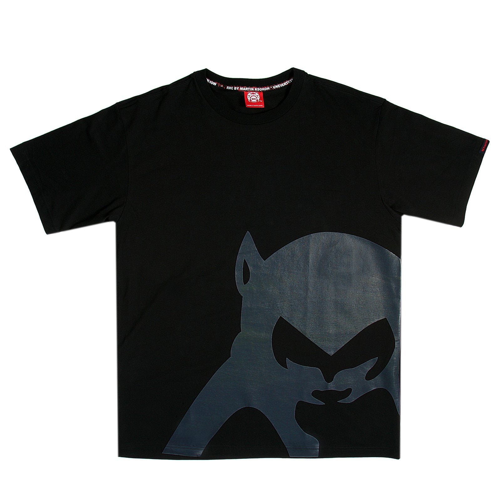 RMC JEANS BRAND MONKEY PRINTED REGULAR FIT SHORT SLEEVE CREWNECK BLACK T-SHIRT FOR MEN REDM3495