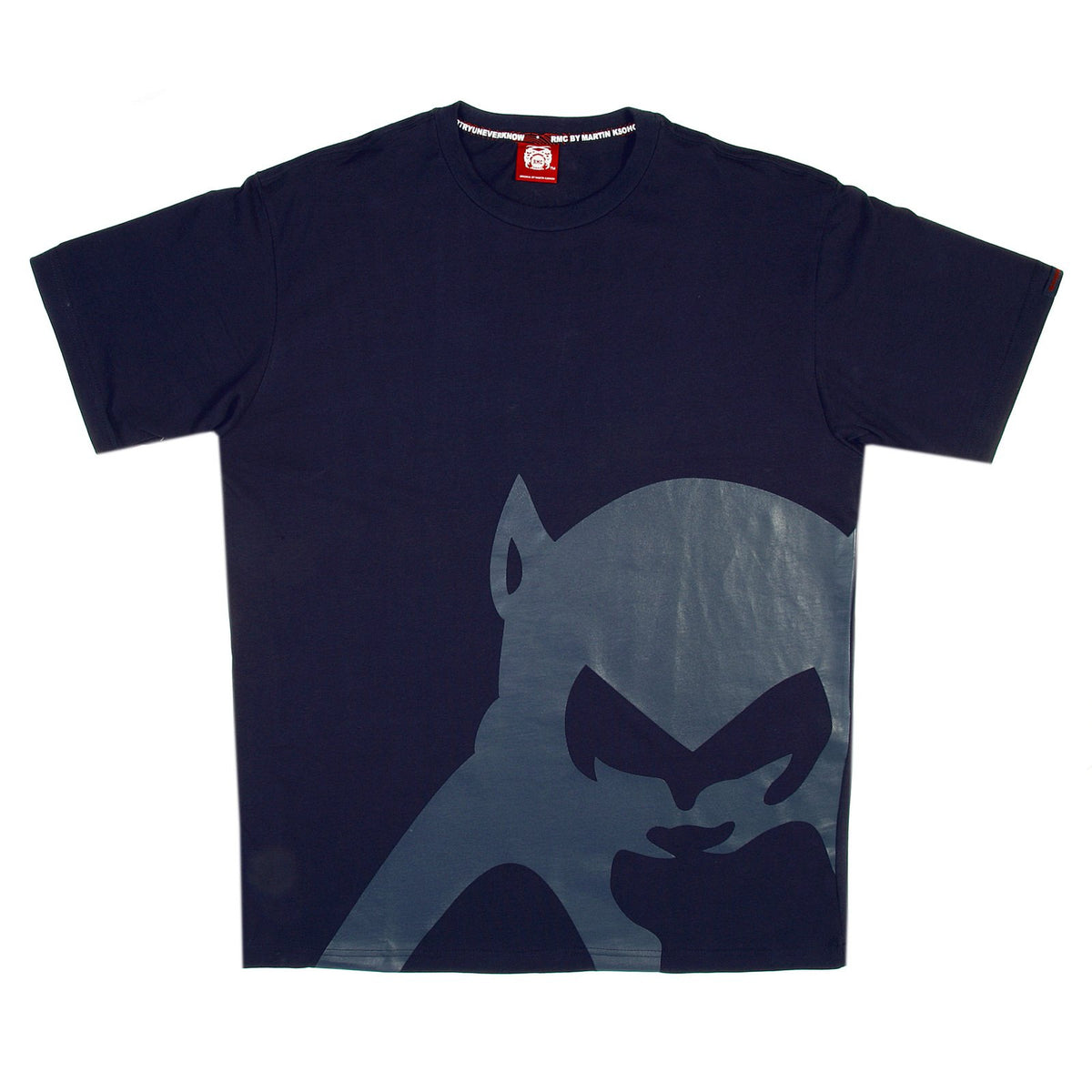 RMC JEANS BRAND MONKEY PRINTED REGULAR FIT SHORT SLEEVE CREWNECK NAVY BLUE T-SHIRT FOR MEN REDM3497