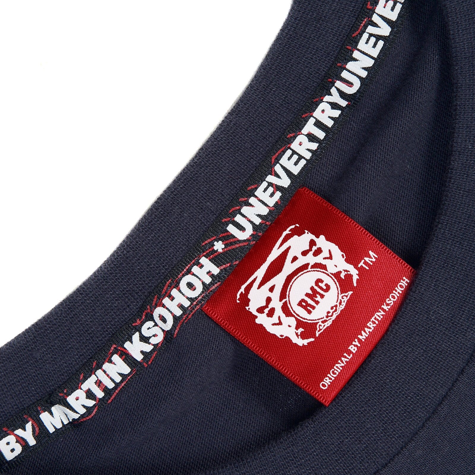 RMC JEANS BRAND MONKEY PRINTED REGULAR FIT SHORT SLEEVE CREWNECK NAVY BLUE T-SHIRT FOR MEN REDM3497