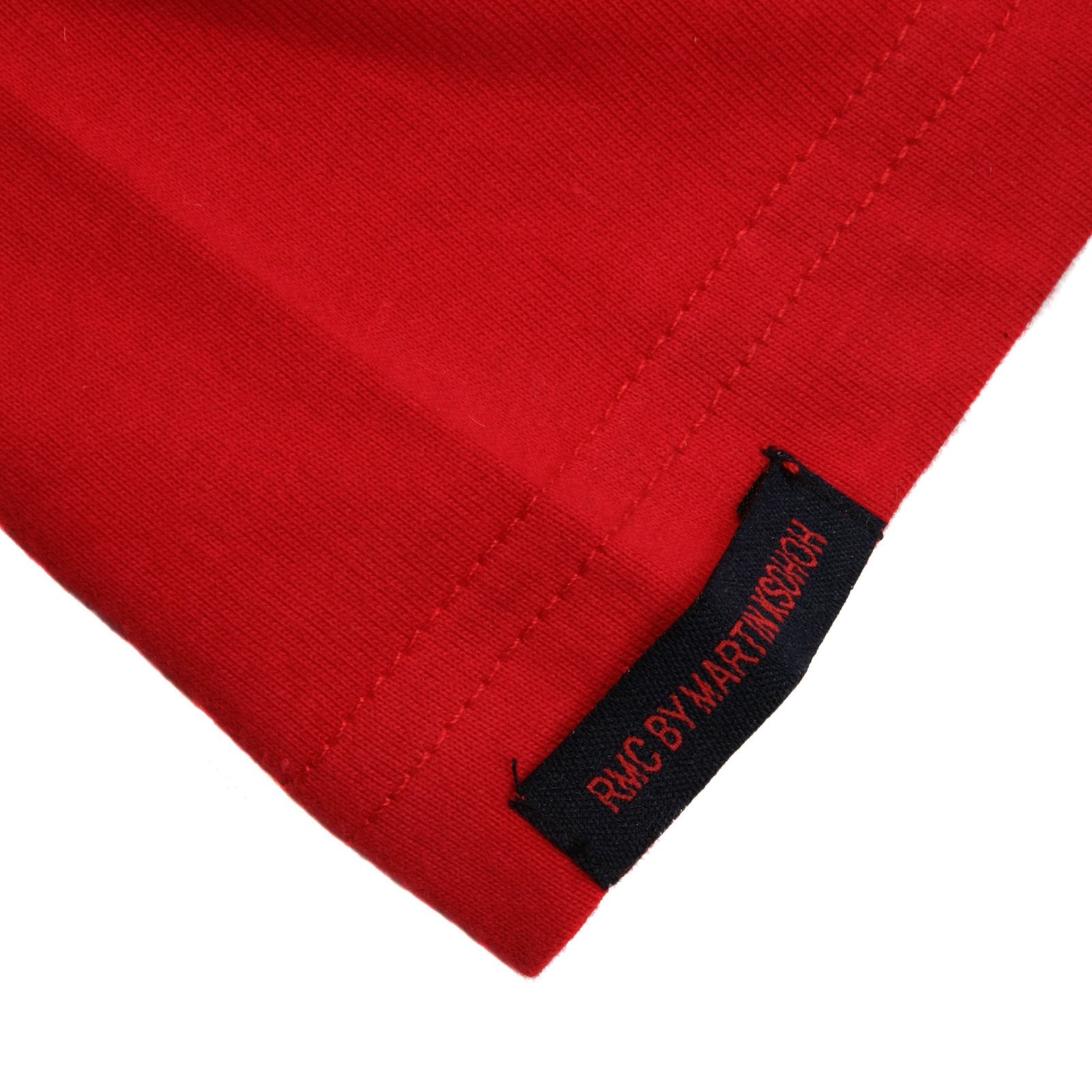 RMC JEANS BRAND MONKEY PRINTED REGULAR FIT SHORT SLEEVE CREWNECK RED T-SHIRT FOR MEN REDM3498