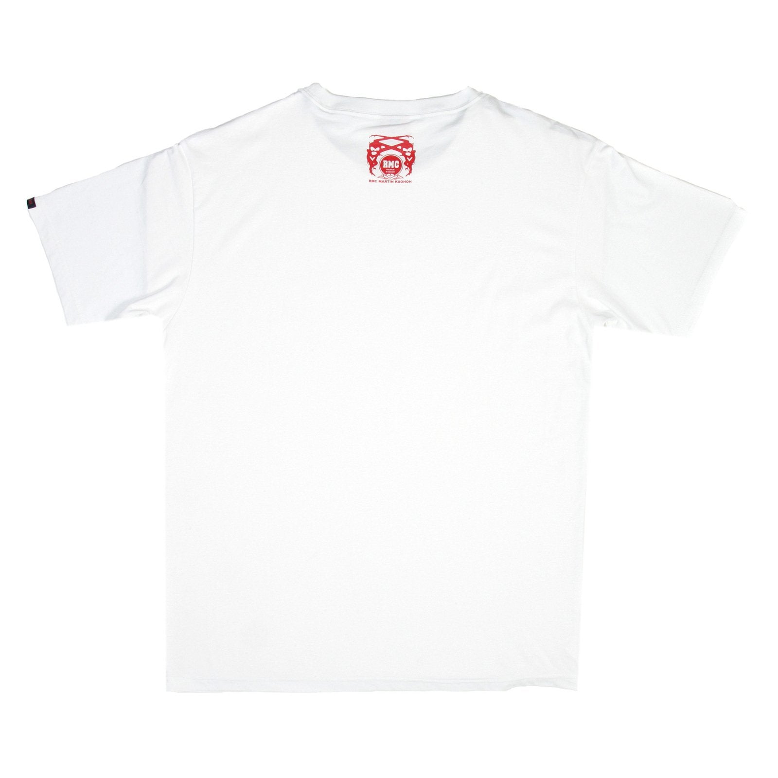 RMC JEANS BRAND MONKEY PRINTED REGULAR FIT SHORT SLEEVE CREWNECK WHITE T-SHIRT FOR MEN REDM3500