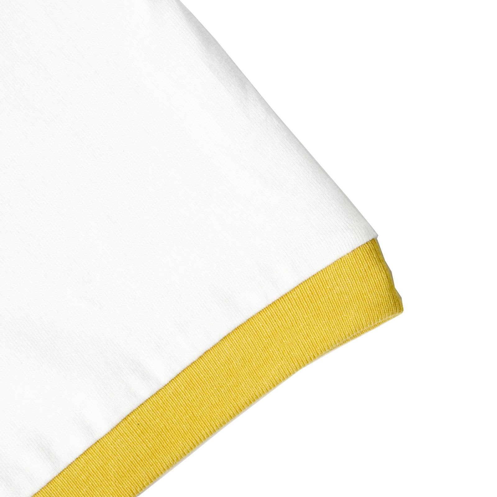 RMC JEANS SUPERMAN PRINTED REGULAR FIT CREWNECK SHORT SLEEVED WHITE T SHIRT WITH YELLOW TRIM REDM6350