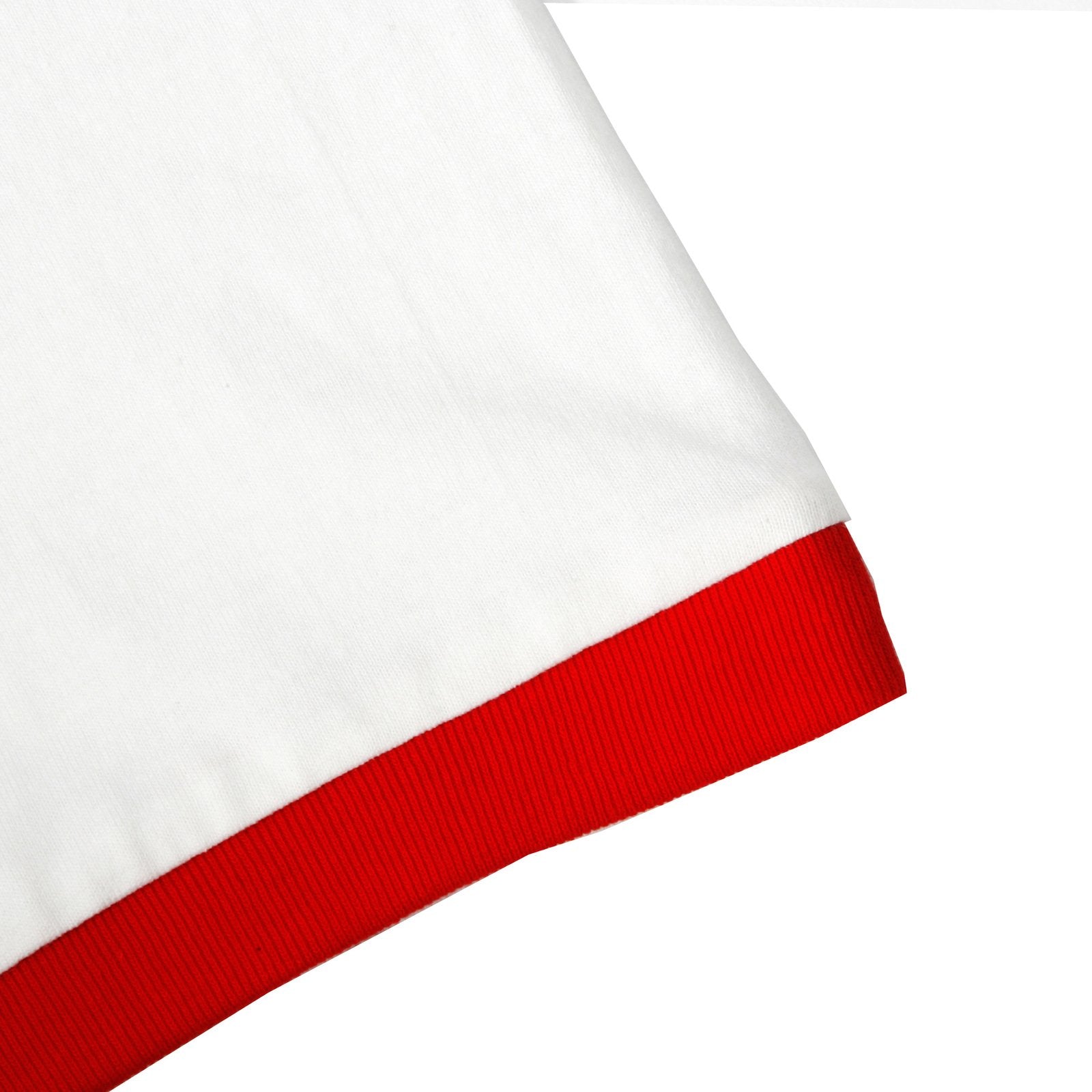 RMC JEANS SUPERMAN PRINTED REGULAR FIT CREWNECK SHORT SLEEVED WHITE T SHIRT WITH RED TRIM REDM6364