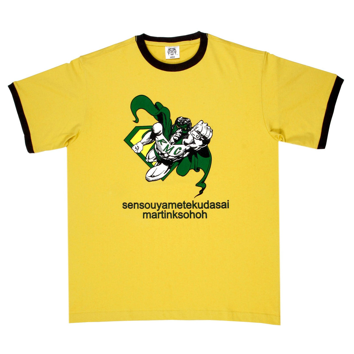 RMC JEANS SUPERMAN PRINTED REGULAR FIT CREWNECK SHORT SLEEVED YELLOW T SHIRT FOR MEN REDM6373
