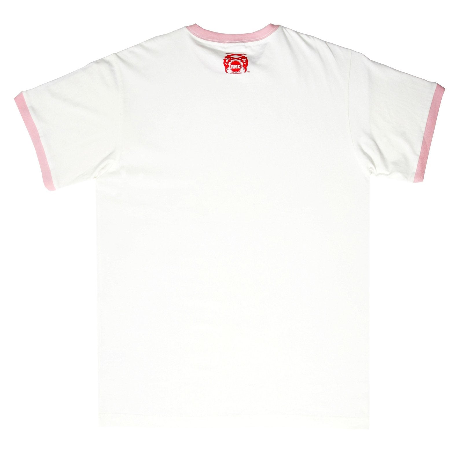 RMC JEANS WHITE REGULAR FIT SHORT SLEEVE CREW NECK T-SHIRT WITH PINK CUPID PRINT REDM6387