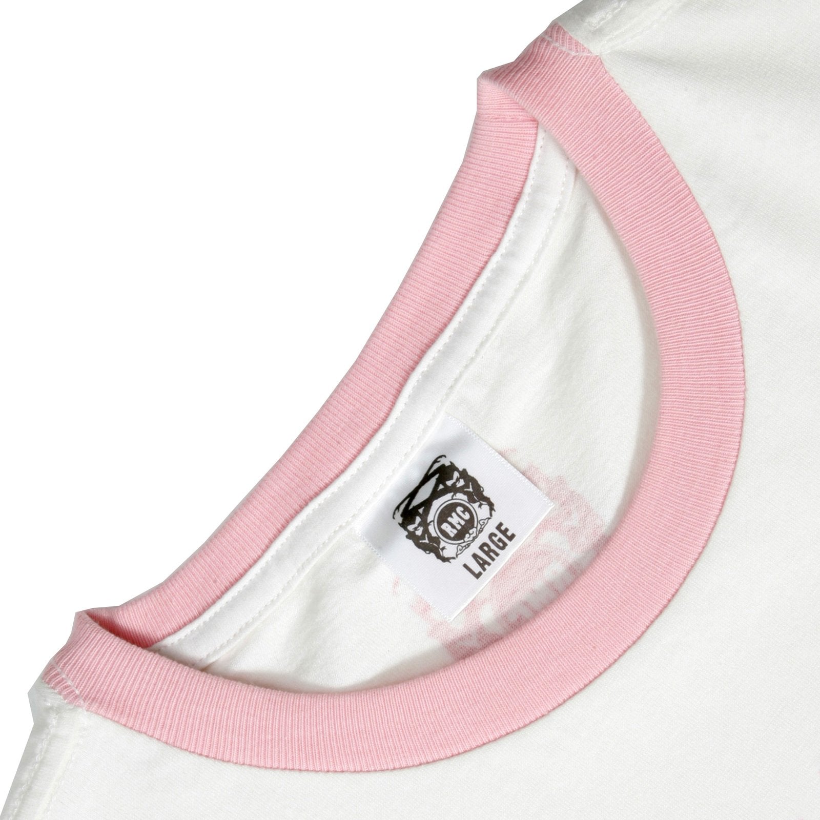 RMC JEANS WHITE REGULAR FIT SHORT SLEEVE CREW NECK T-SHIRT WITH PINK CUPID PRINT REDM6387