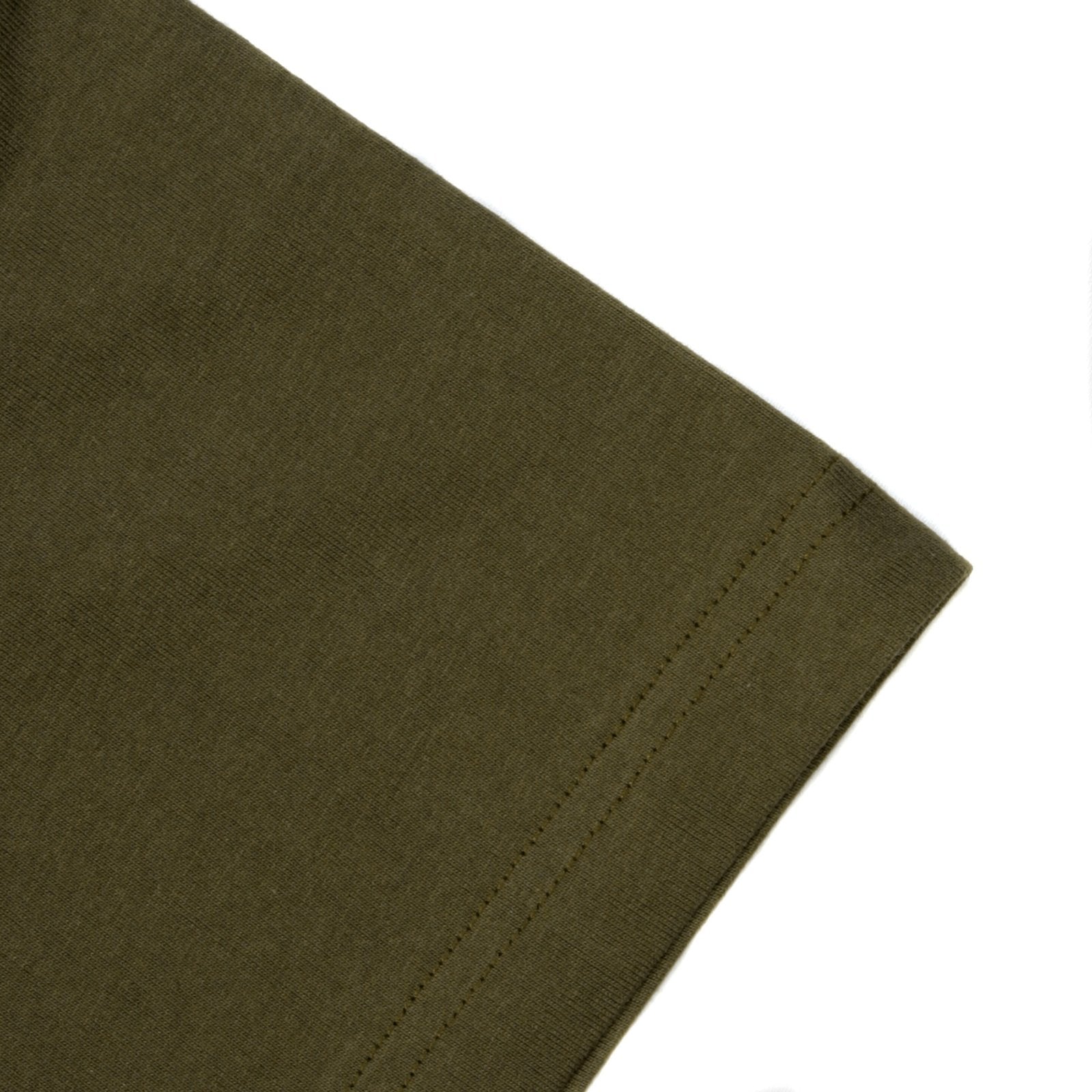 RMC ARMY GREEN REGULAR FIT SHORT SLEEVE CREW NECK T-SHIRT WITH USA AND MULTICOLOUR GEISHA PRINT REDM6390
