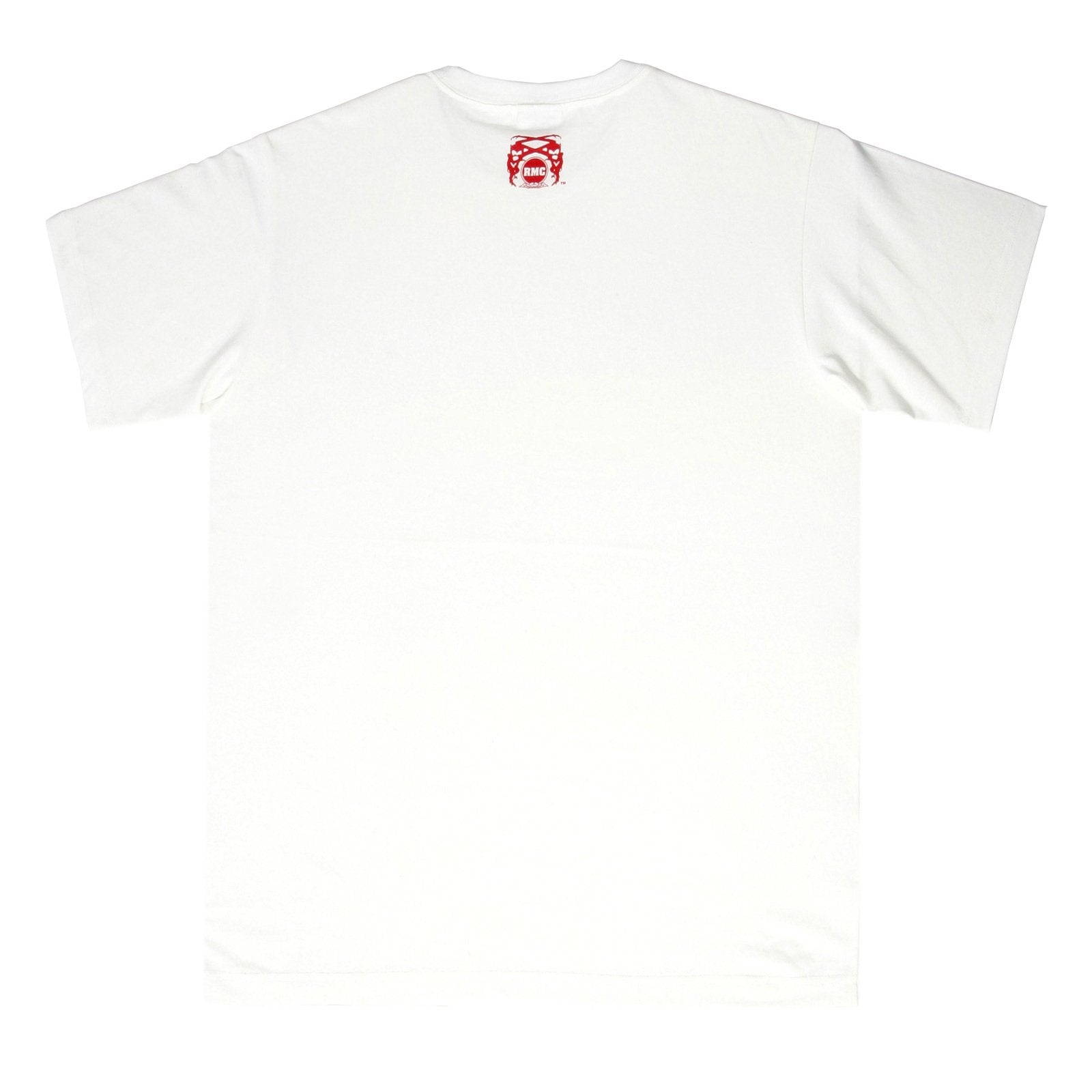 RMC JEANS WHITE REGULAR FIT SHORT SLEEVE CREW NECK T-SHIRT WITH USA AND MULTICOLOUR GEISHA PRINT REDM6393