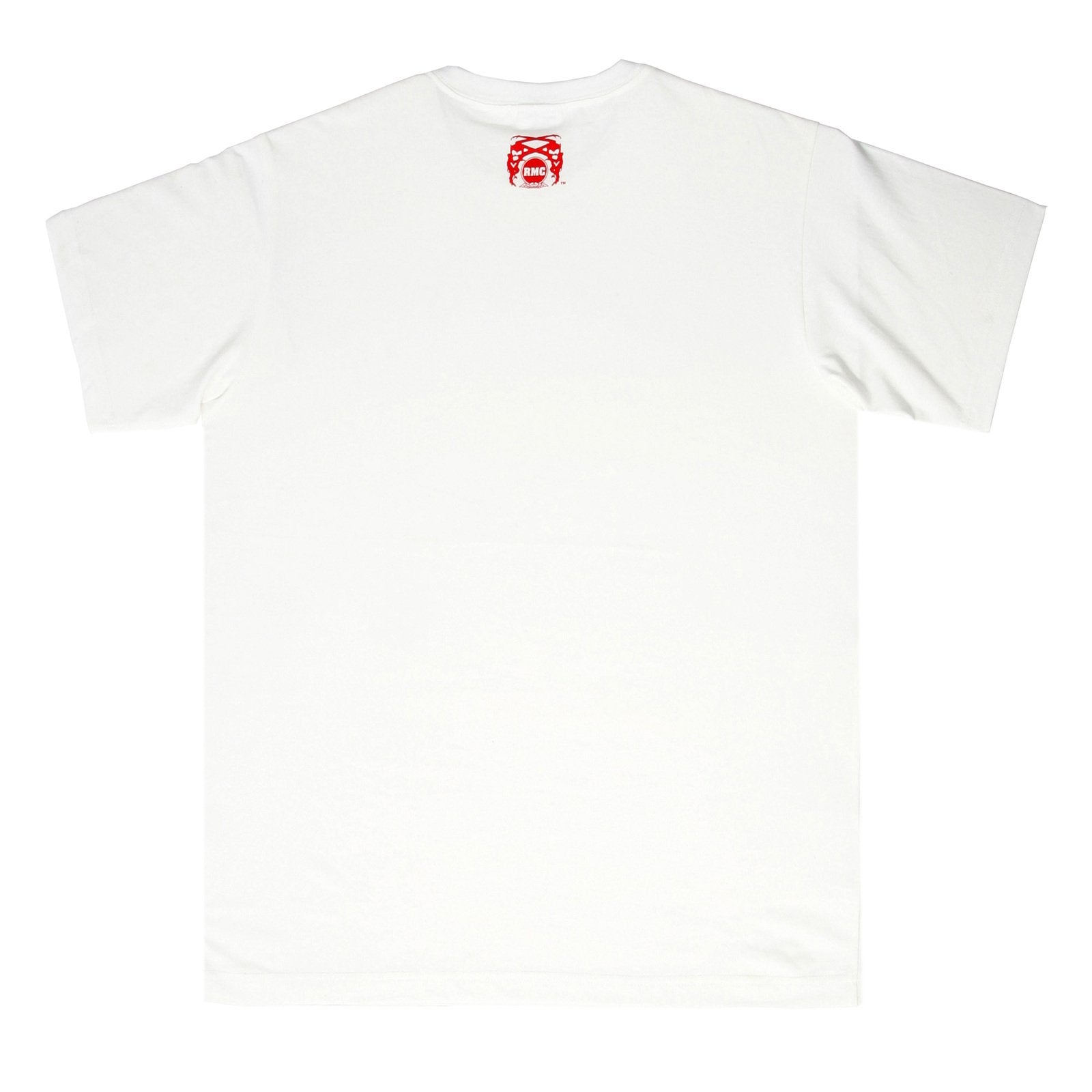 RMC JEANS WHITE REGULAR FIT SHORT SLEEVE CREW NECK T-SHIRT FOR MEN WITH SUPERMC PRINT REDM6405