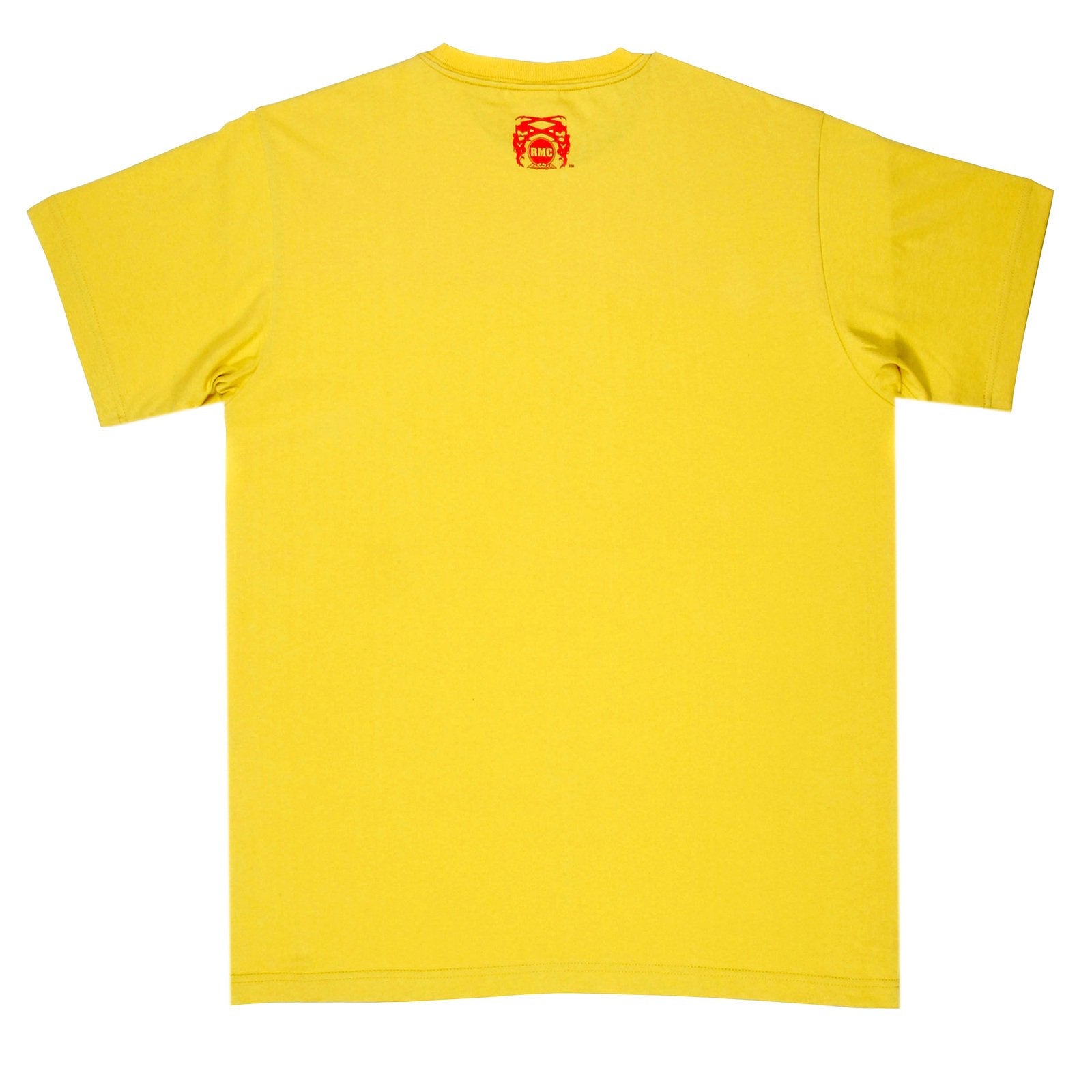 RMC JEANS YELLOW REGULAR FIT SHORT SLEEVE CREW NECK T-SHIRT FOR MEN WITH PRINTED MATSURI CARNIVAL REDM6409
