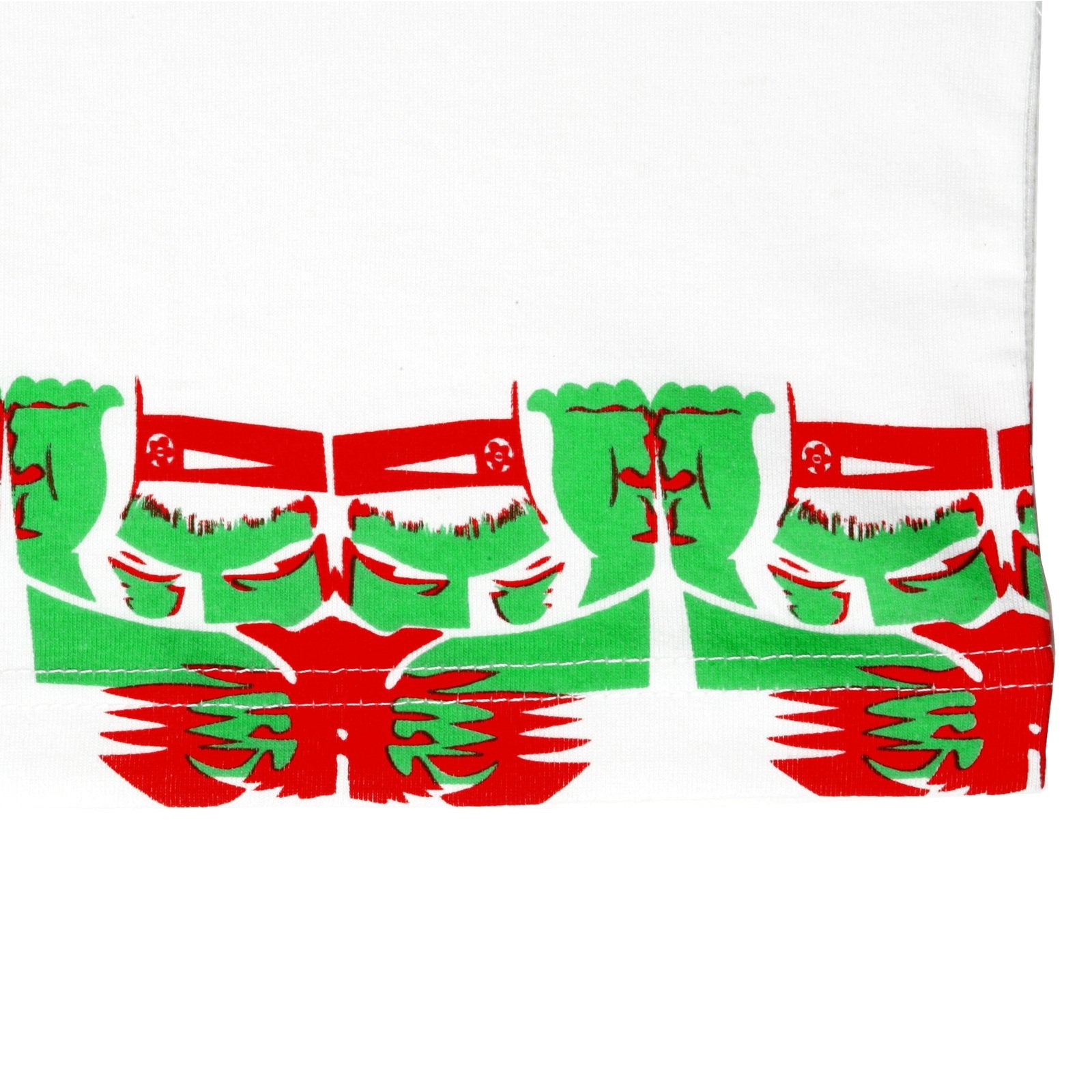 RMC JEANS WHITE REGULAR FIT SHORT SLEEVE CREW NECK T-SHIRT FOR MEN WITH SAMURAI PRINT REDM6410