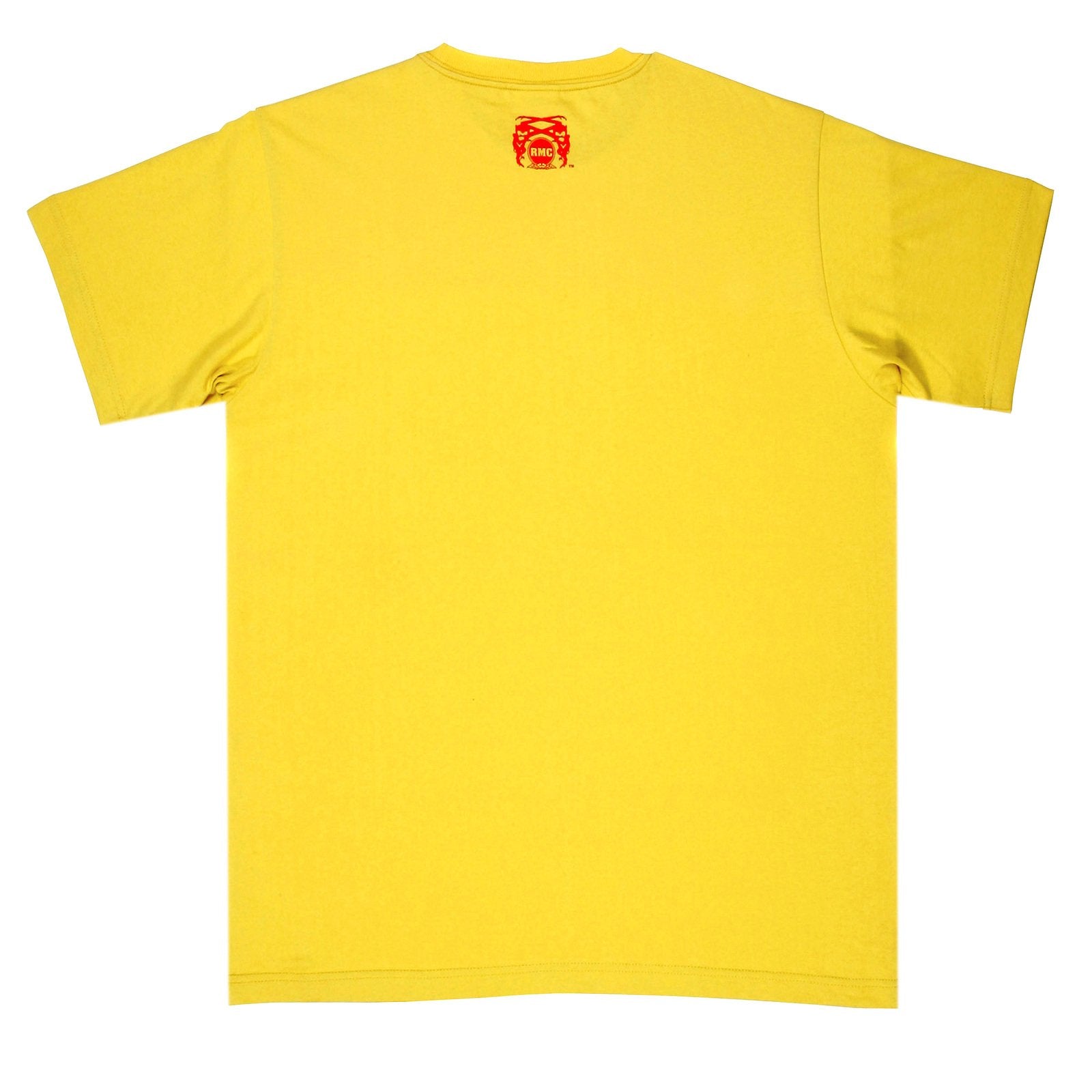 RMC JEANS YELLOW REGULAR FIT SHORT SLEEVE CREW NECK T-SHIRT FOR MEN WITH PRINTED KNIFEMEN REDM6415