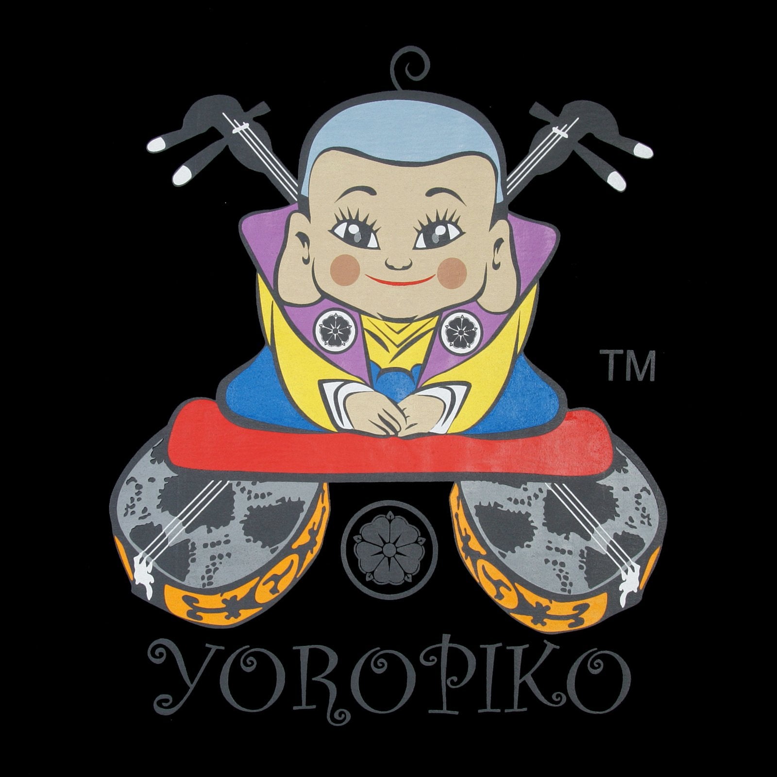 YOROPIKO REGULAR FIT BLACK CREW NECK PRINTED LOGO SHORT SLEEVE T-SHIRT YORO3483