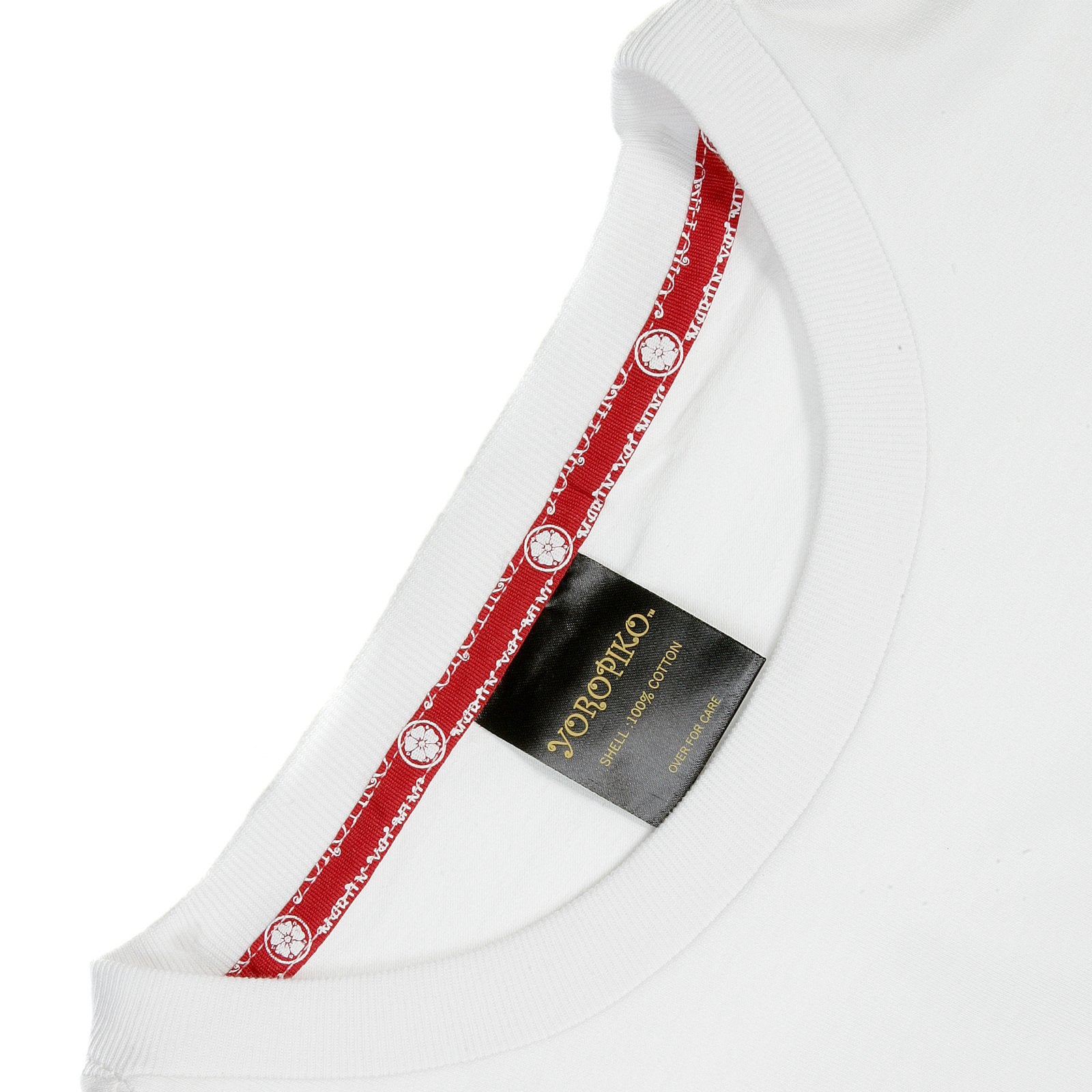 YOROPIKO REGULAR FIT WHITE CREW NECK PRINTED LOGO SHORT SLEEVE T-SHIRT YORO3485