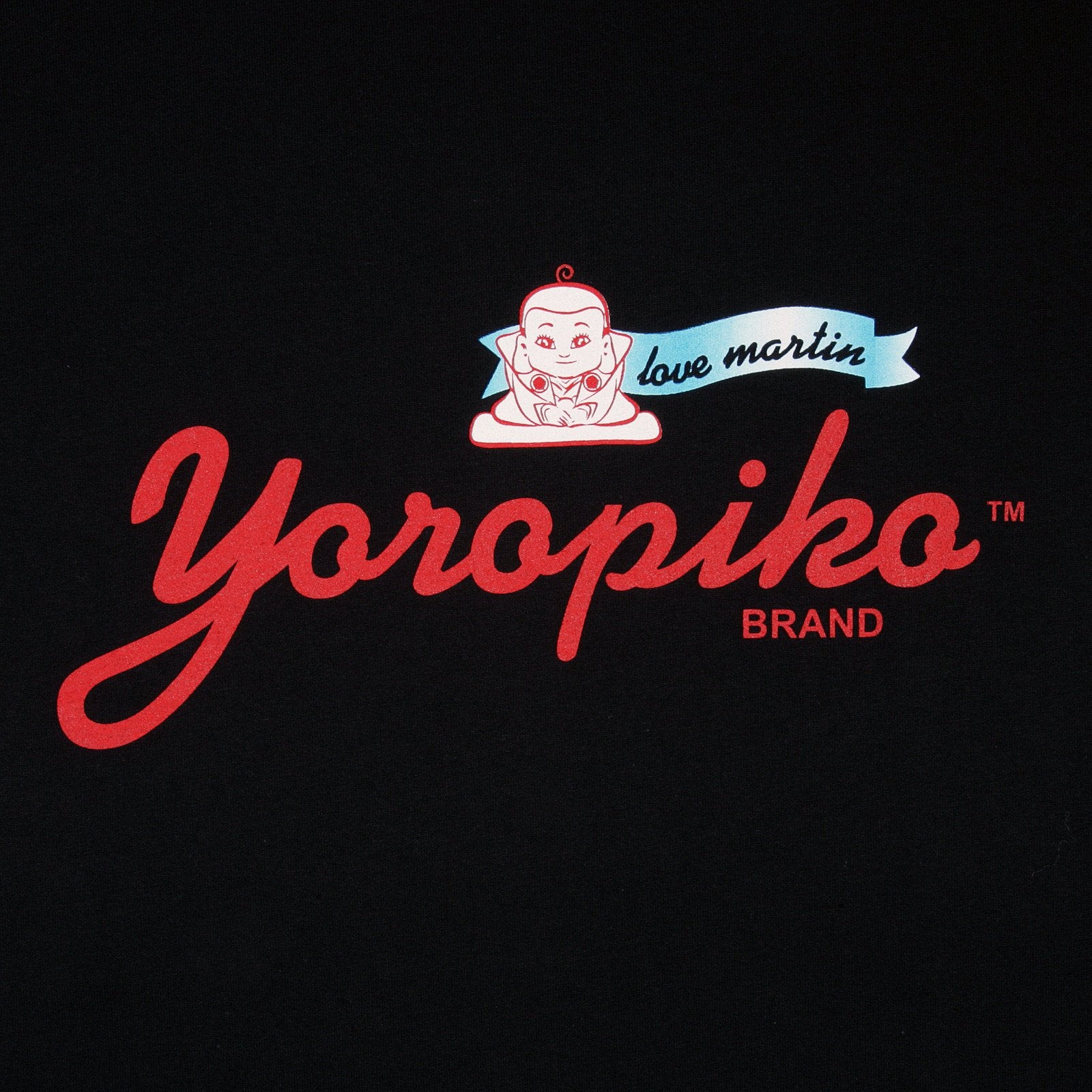 YOROPIKO REGULAR FIT CREW NECK KENNEX FUND LOGO PRINTED T-SHIRT IN BLACK YORO3504
