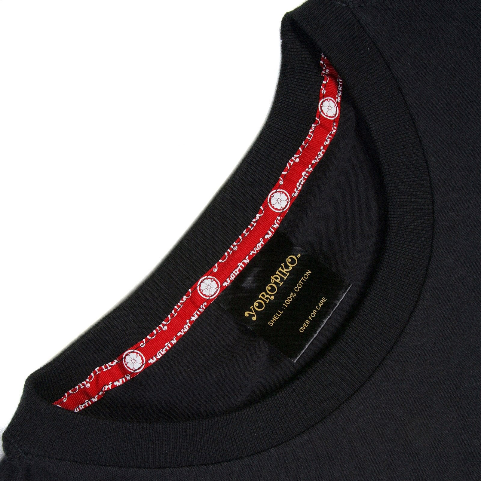 YOROPIKO REGULAR FIT CREW NECK KENNEX FUND LOGO PRINTED T-SHIRT IN BLACK YORO3504