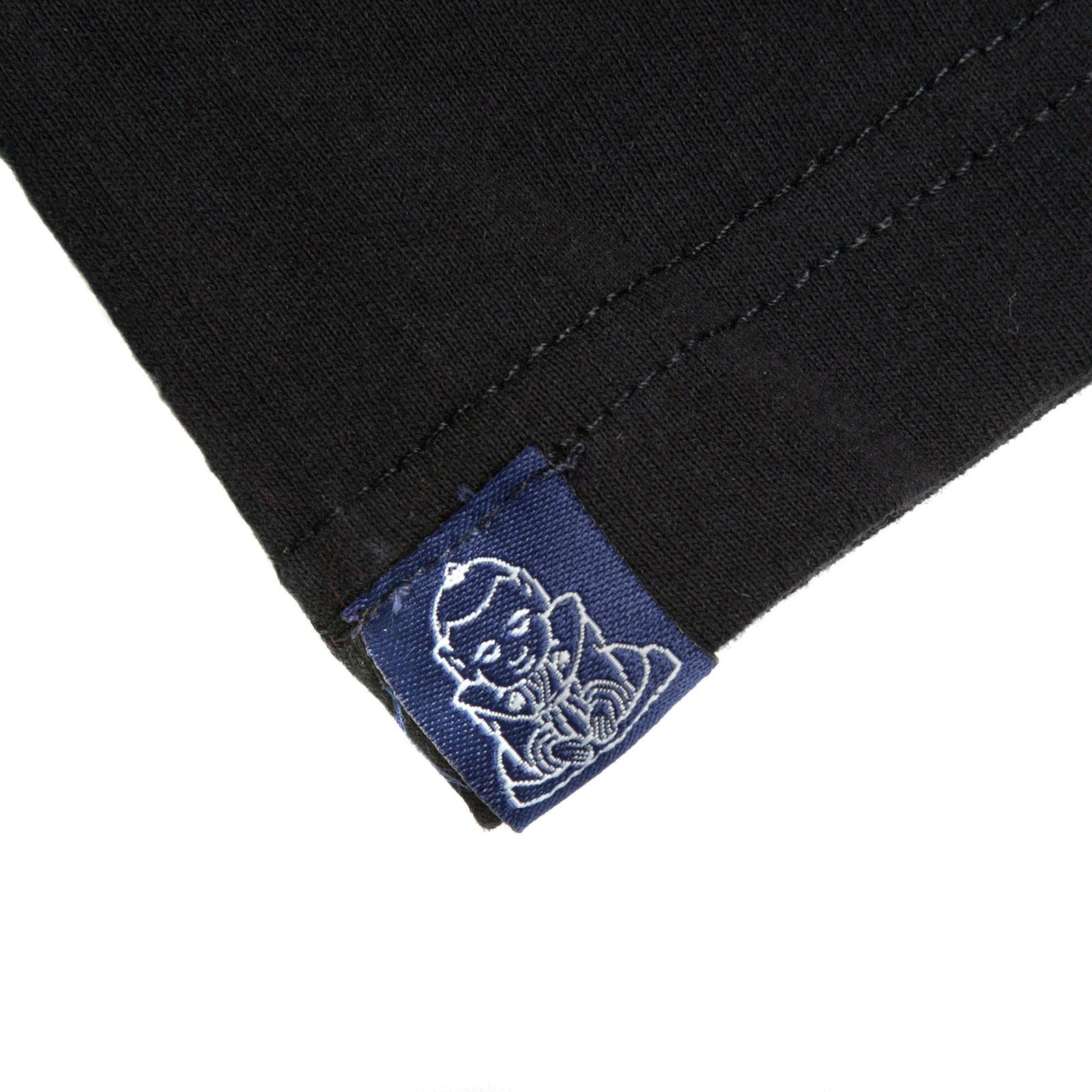 YOROPIKO REGULAR FIT CREW NECK KENNEX FUND LOGO PRINTED T-SHIRT IN BLACK YORO3504