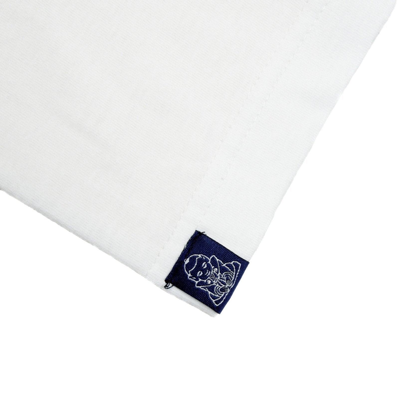 YOROPIKO CREW NECK WHITE KENNEX FUND LOGO PRINTED REGULAR FIT T-SHIRT YORO3505