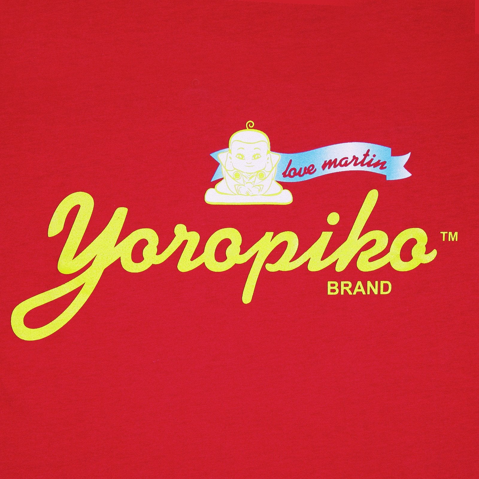 YOROPIKO KENNEX FUND REGULAR FIT PRINTED RED CREW NECK T-SHIRT YORO3506