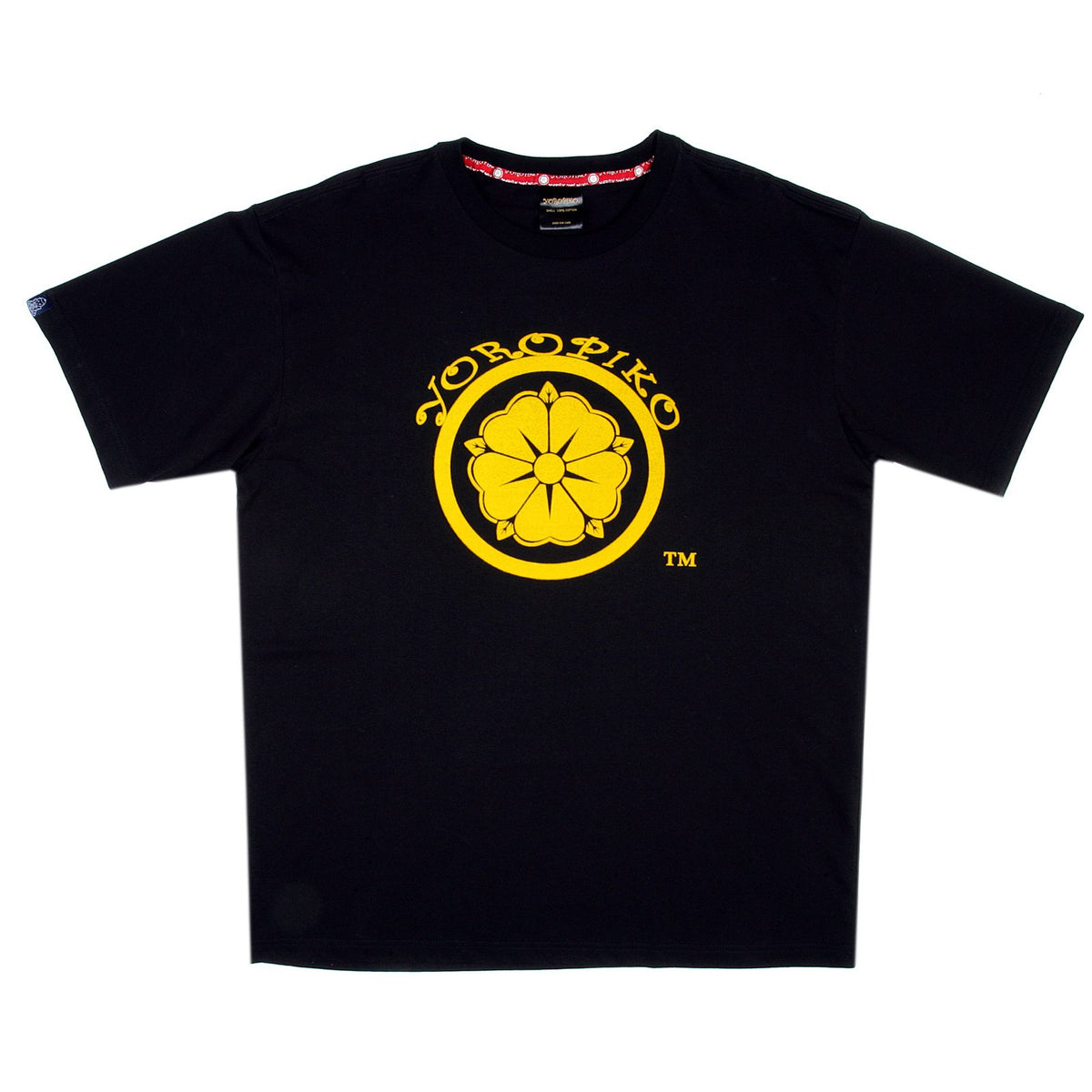 YOROPIKO BLACK MYM LOGO CREW NECK REGULAR FIT SHORT SLEEVE T-SHIRT YORO3518