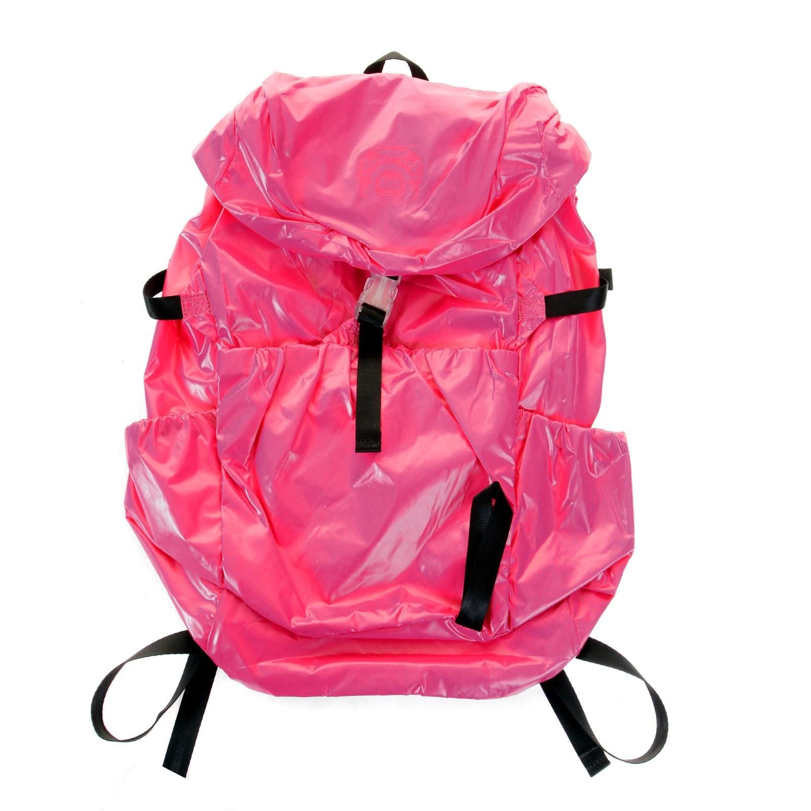 RMC MKWS UNISEX PINK NYLON LIGHTWEIGHT BACKPACK WITH ADJUSTABLE BACK AND SIDE STRAPS REDM2270