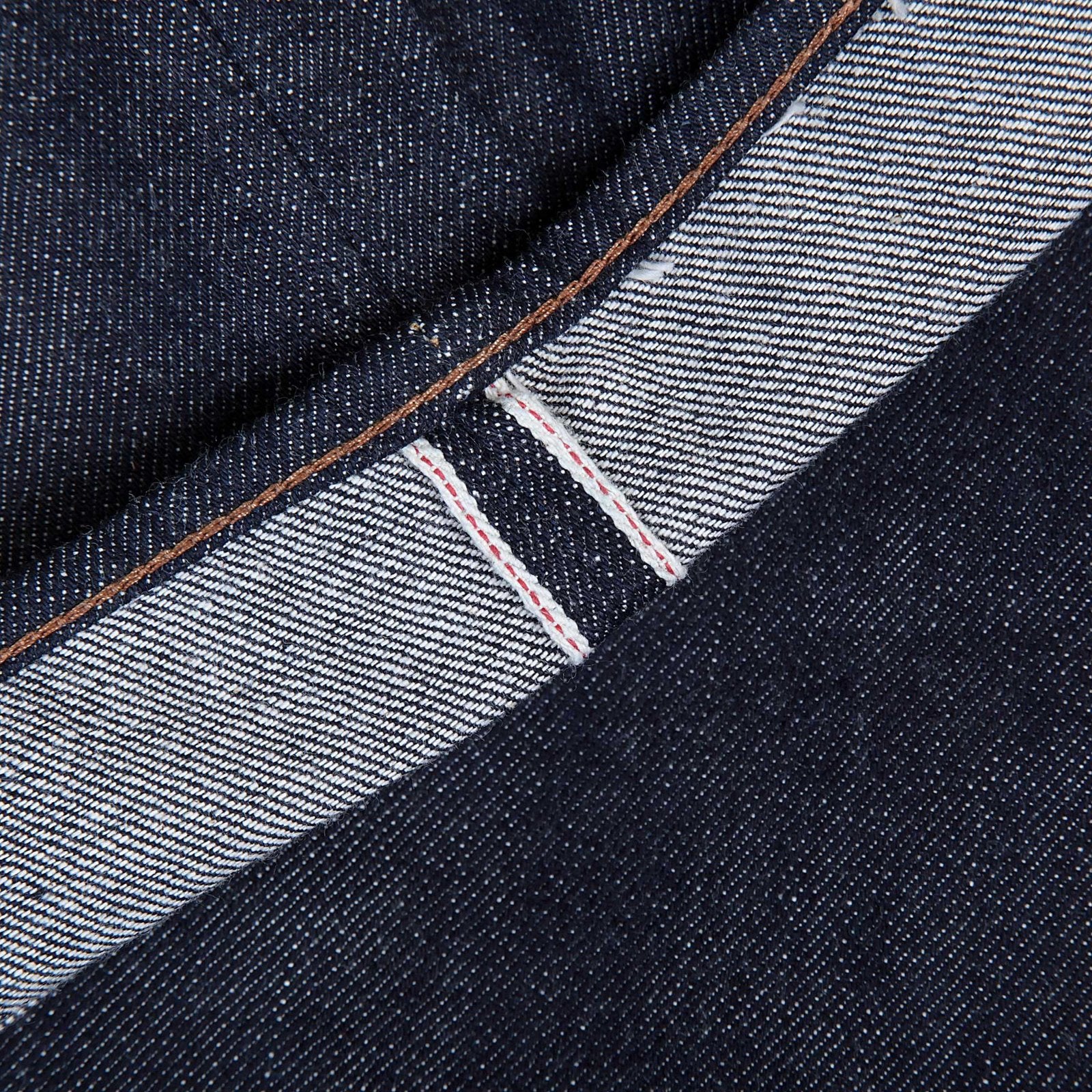 RMC JEANS 1001 MODEL MENS JAPANESE INDIGO RAW SELVEDGE DENIM JEANS WITH RED LUCKY HORSE EMBROIDERY RMC3748
