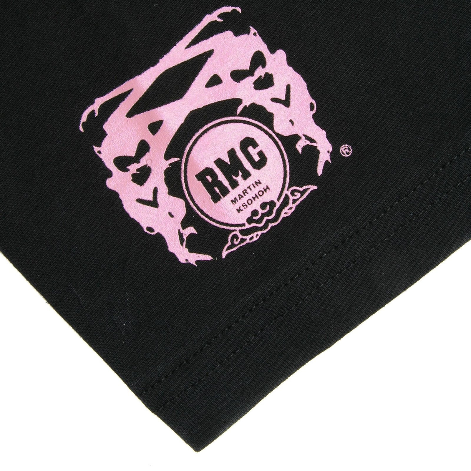 RMC JEANS X YOROPIKO COLLECTORS ITEM LIMITED EDITION REGULAR FIT PINK SELEVEN T-SHIRT IN BLACK YORO3778