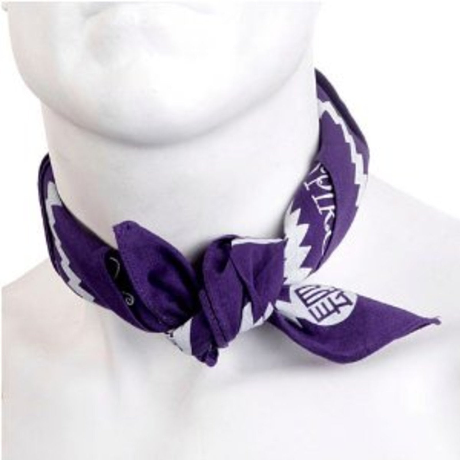 YOROPIKO COTTON LOGO PRINTED PURPLE BANDANA YORO2963
