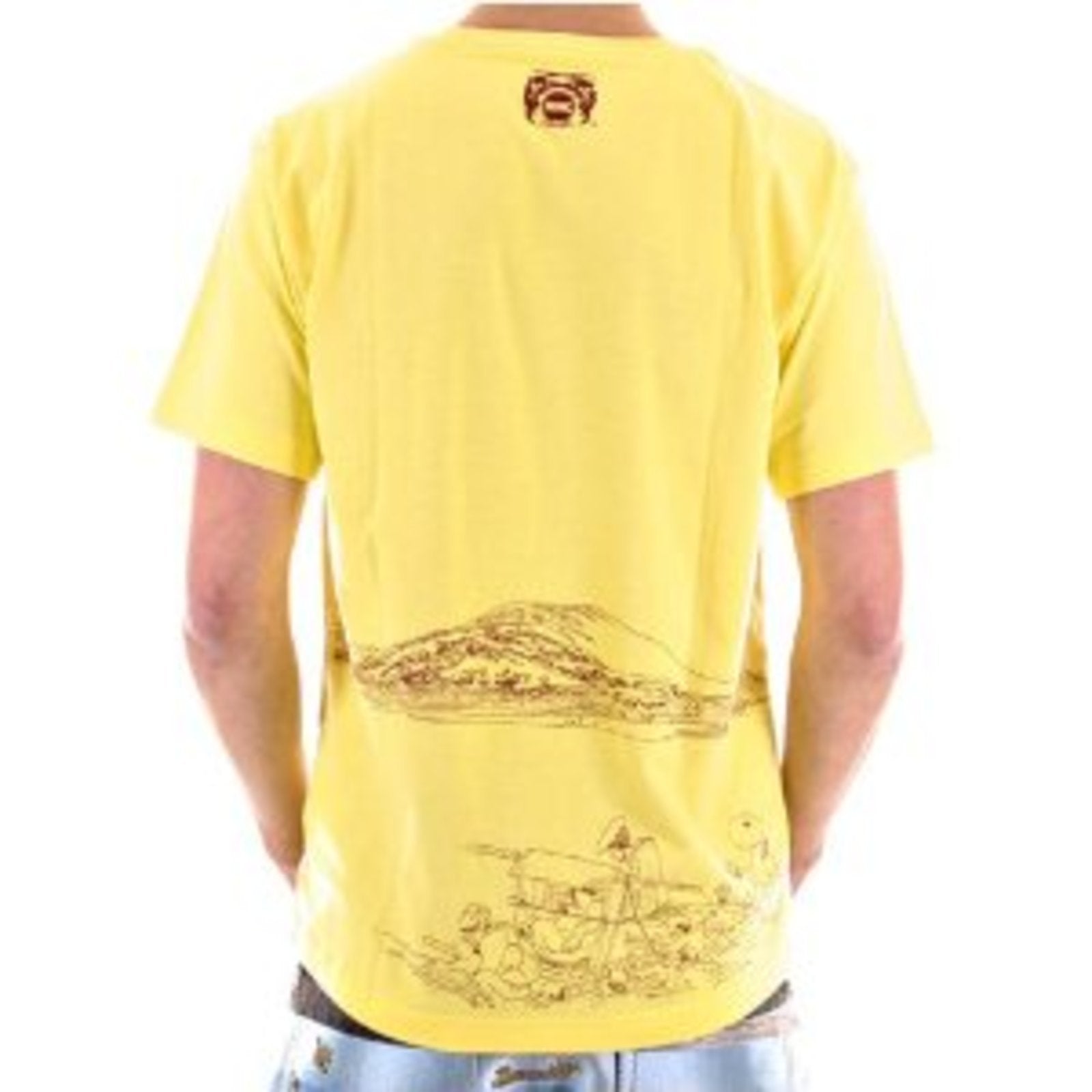 RMC JEANS EXCLUSIVE TOYO STORY PORTER GENUINE AND AUTHENTIC SHORT SLEEVE YELLOW COTTON T SHIRT REDM5932