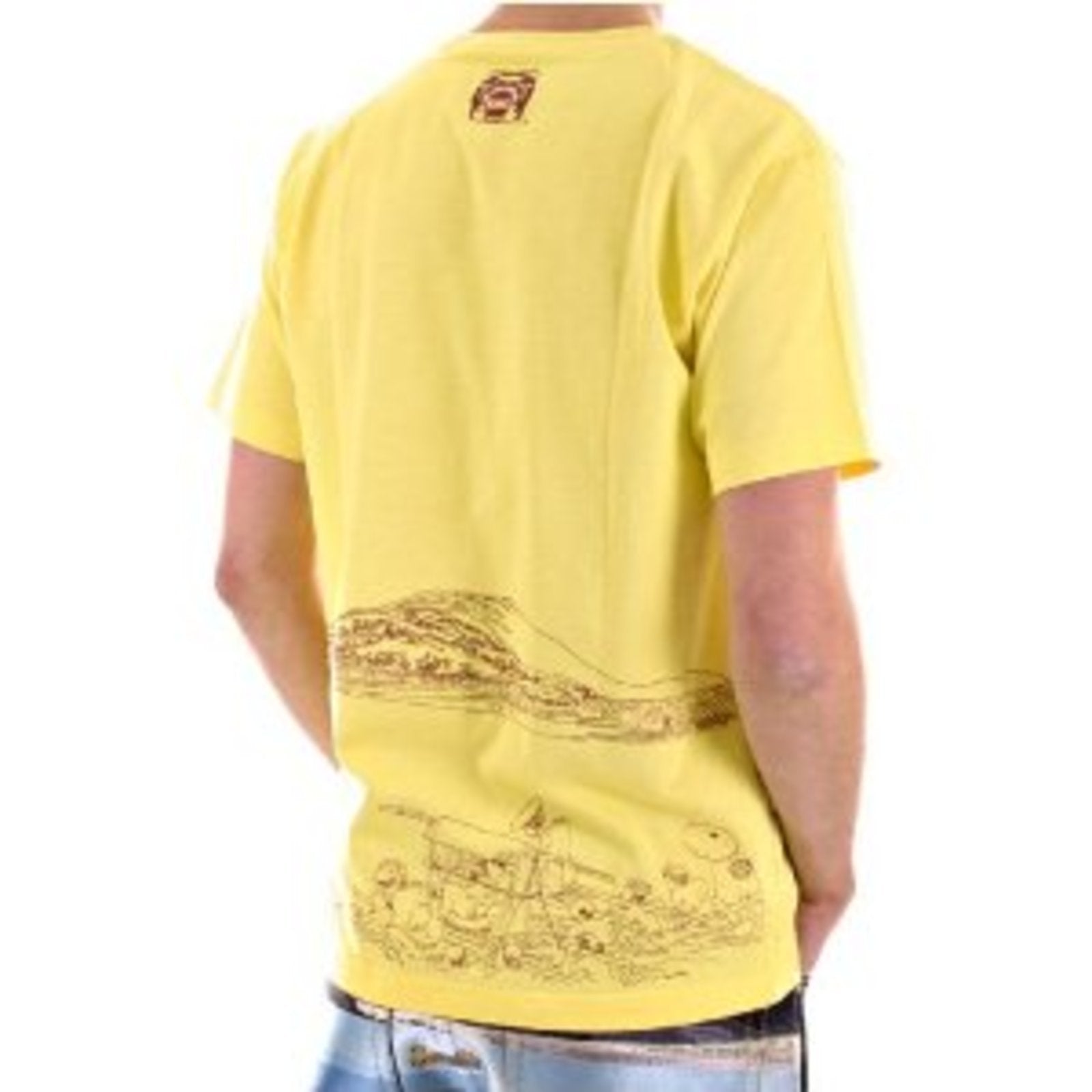 RMC JEANS EXCLUSIVE TOYO STORY PORTER GENUINE AND AUTHENTIC SHORT SLEEVE YELLOW COTTON T SHIRT REDM5932