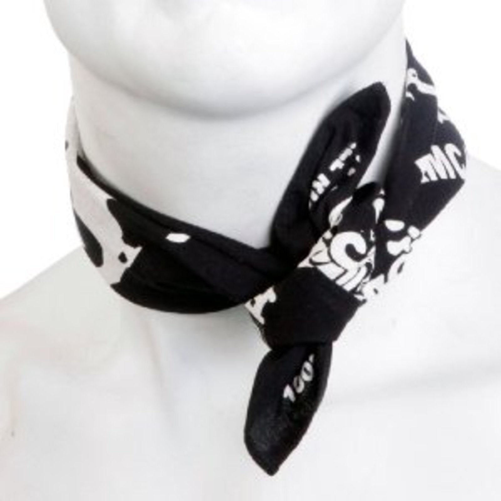 YOROPIKO 100% COTTON NAVY PRINTED BANDANA WITH FINISHED EDGES YORO2943