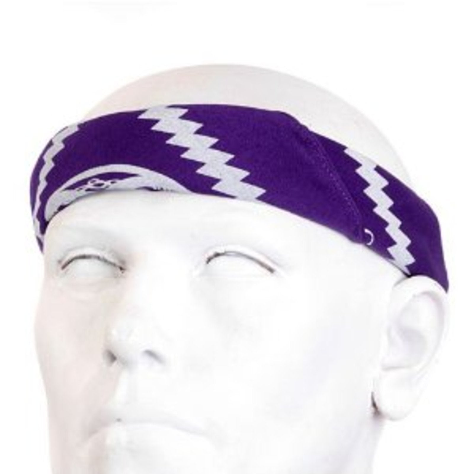 YOROPIKO COTTON LOGO PRINTED PURPLE BANDANA YORO2963