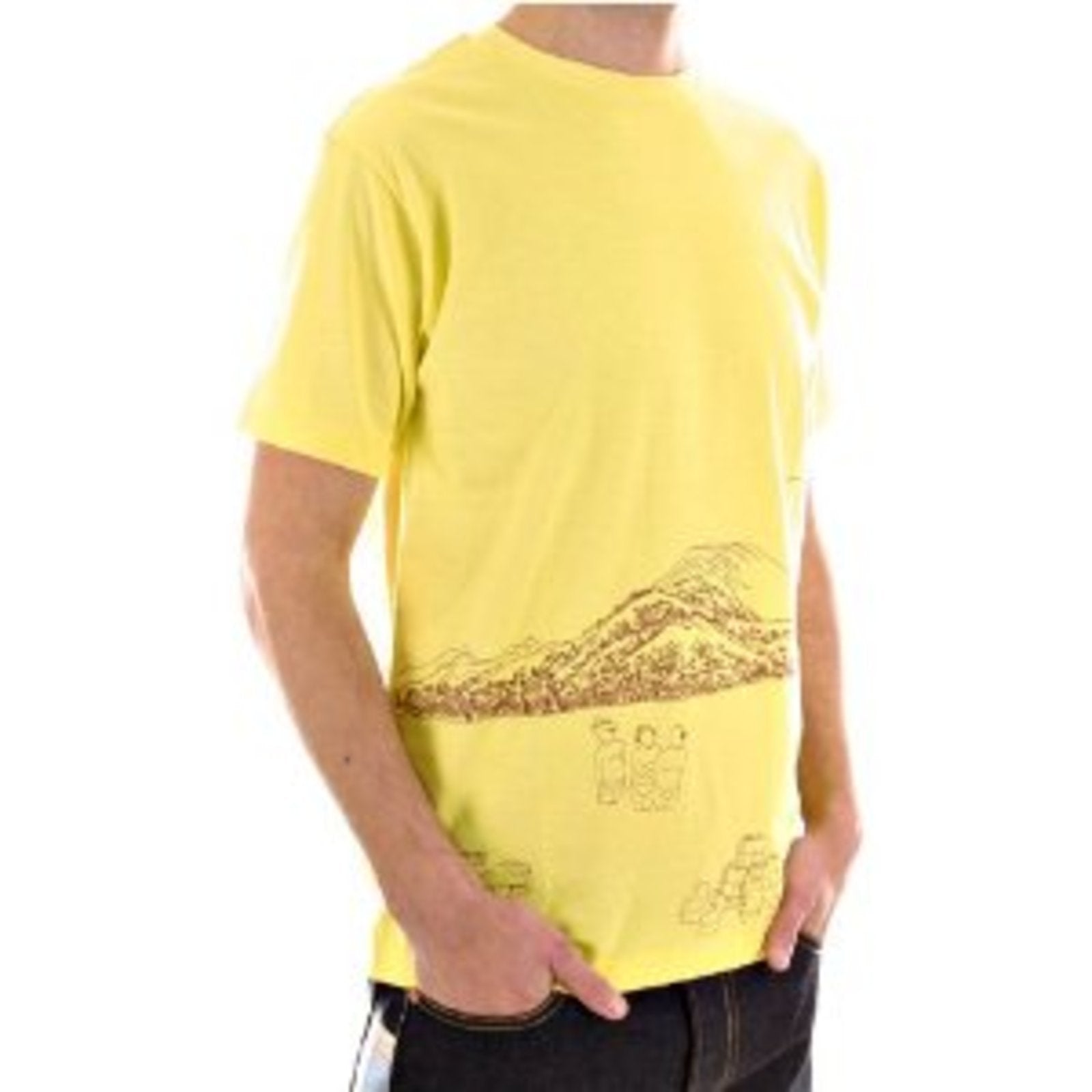 RMC JEANS EXCLUSIVE TOYO STORY PORTER GENUINE AND AUTHENTIC SHORT SLEEVE YELLOW COTTON T SHIRT REDM5932