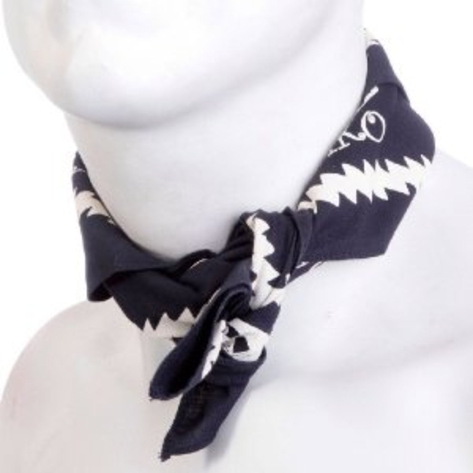 YOROPIKO 100% COTTON NAVY PRINTED BANDANA WITH FINISHED EDGES YORO2943