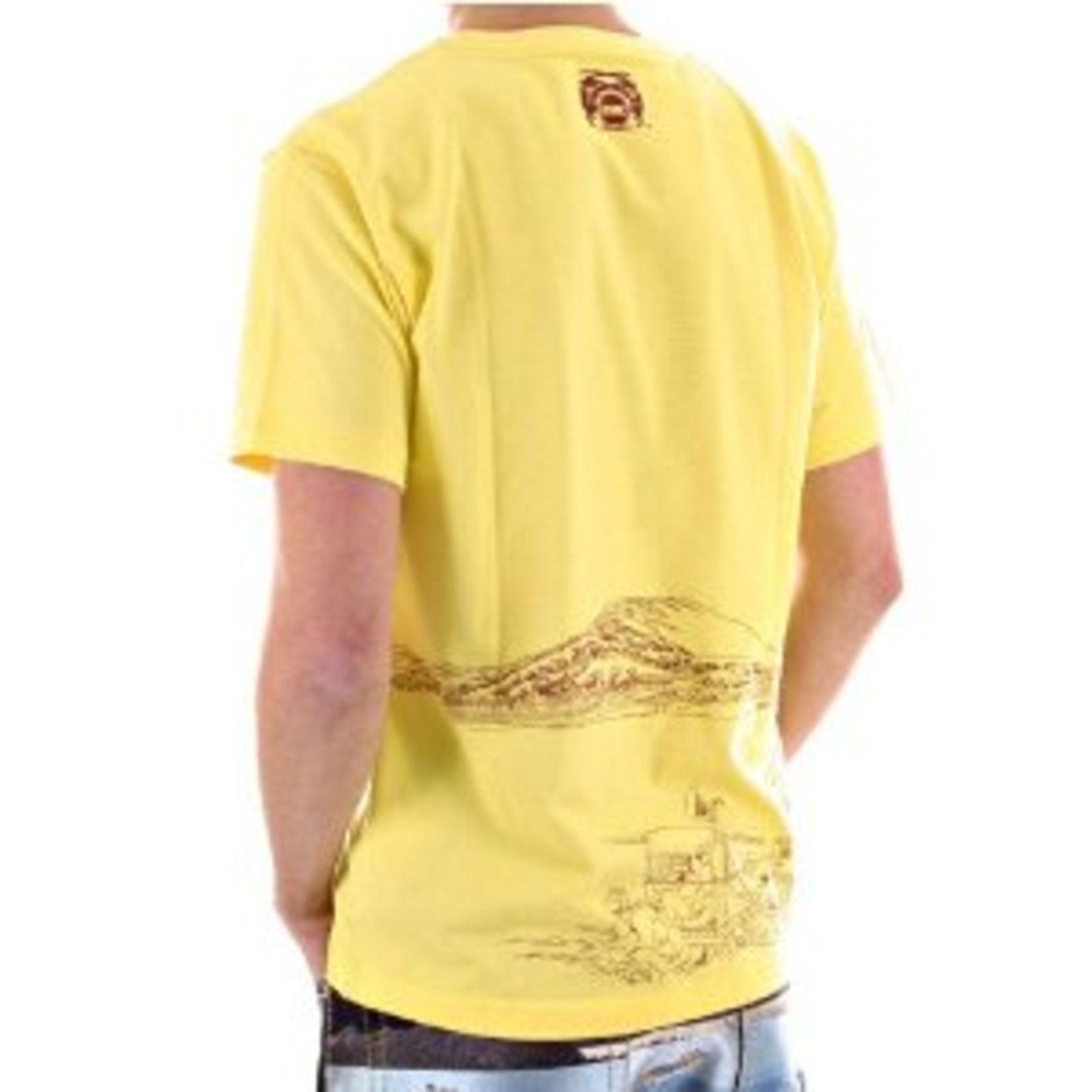 RMC JEANS EXCLUSIVE TOYO STORY PORTER GENUINE AND AUTHENTIC SHORT SLEEVE YELLOW COTTON T SHIRT REDM5932