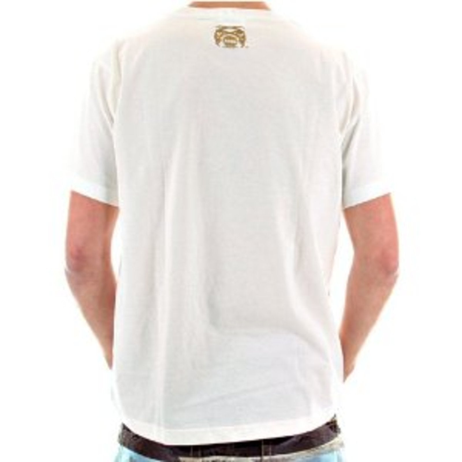 RMC JEANS RARE COTTON SHORT SLEEVE CREW NECK NATURAL T SHIRT WITH EXCLUSIVE THE CHAMPION PRINT REDM5948