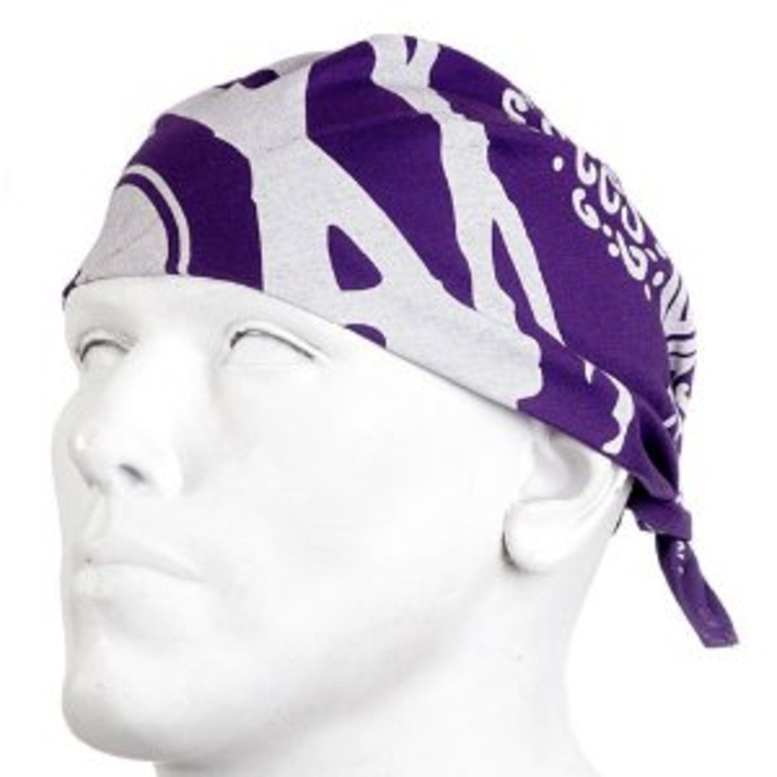 YOROPIKO COTTON LOGO PRINTED PURPLE BANDANA YORO2963