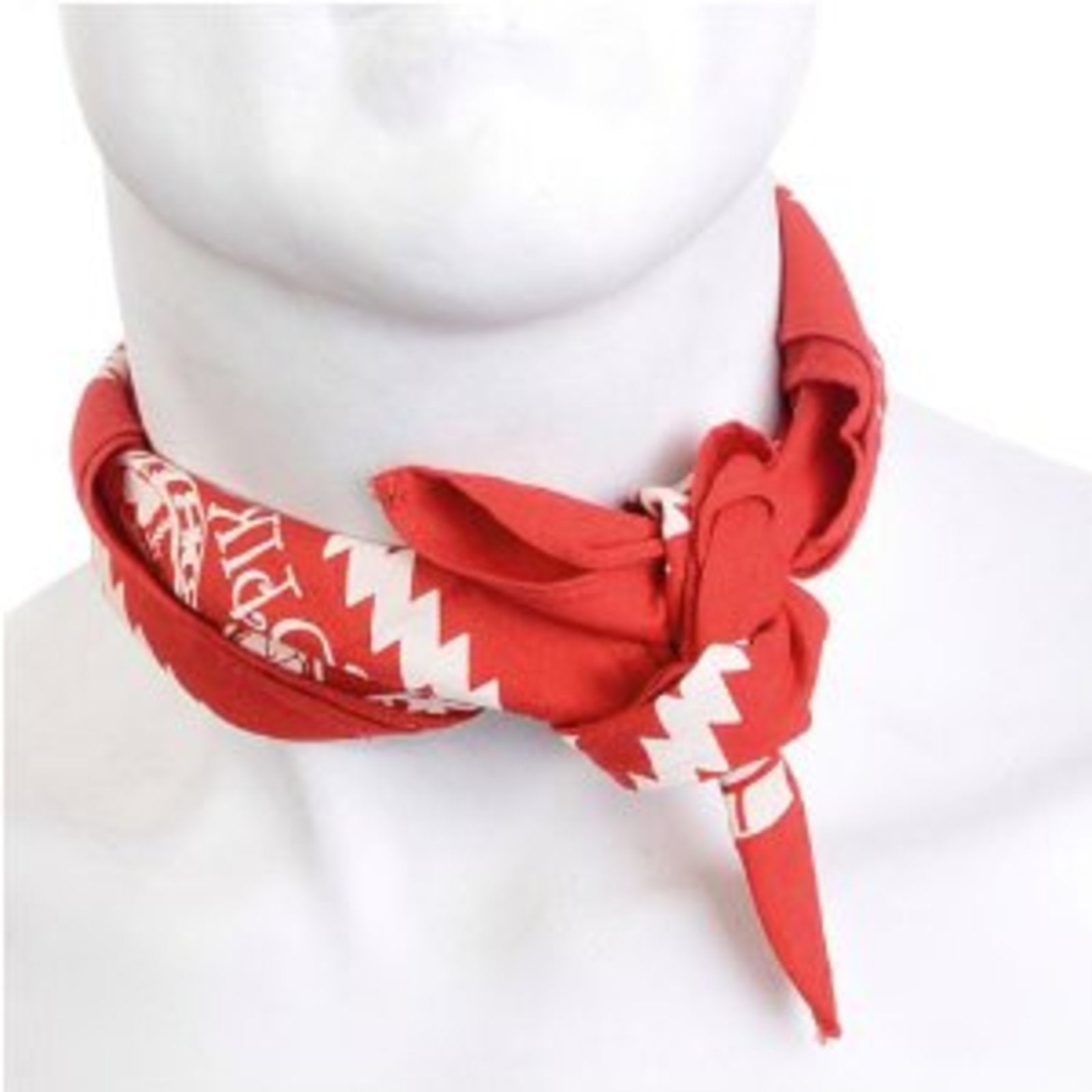 YOROPIKO COTTON LOGO PRINTED RED BANDANA SKU-YORO2949