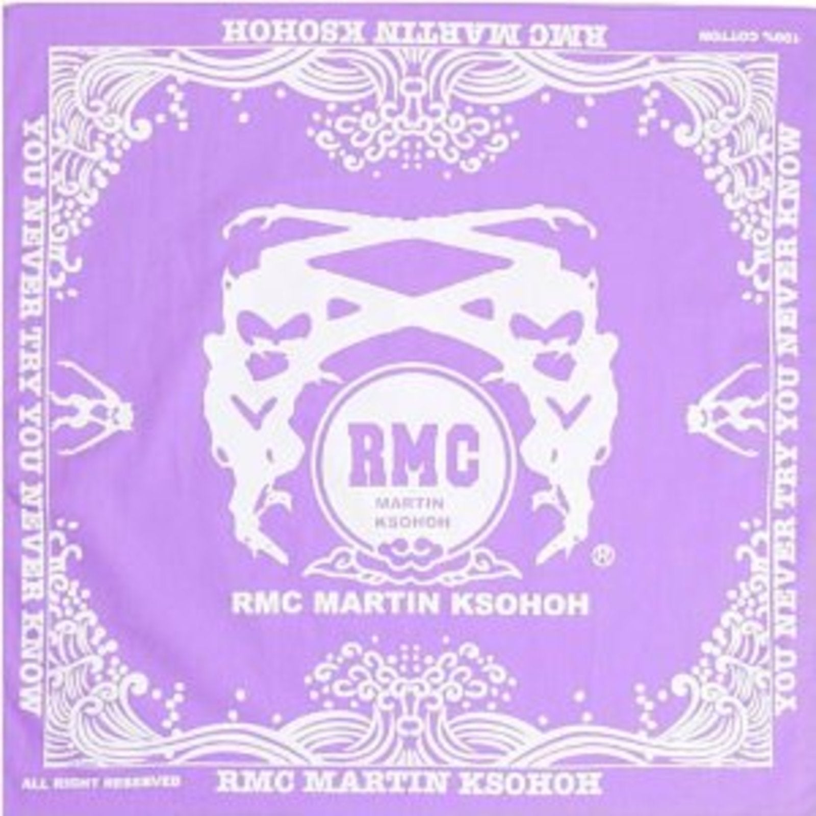 RMC JEANS 100% COTTON PRINTED LIGHT PURPLE BANDANA FOR MEN RMC JEANS2937