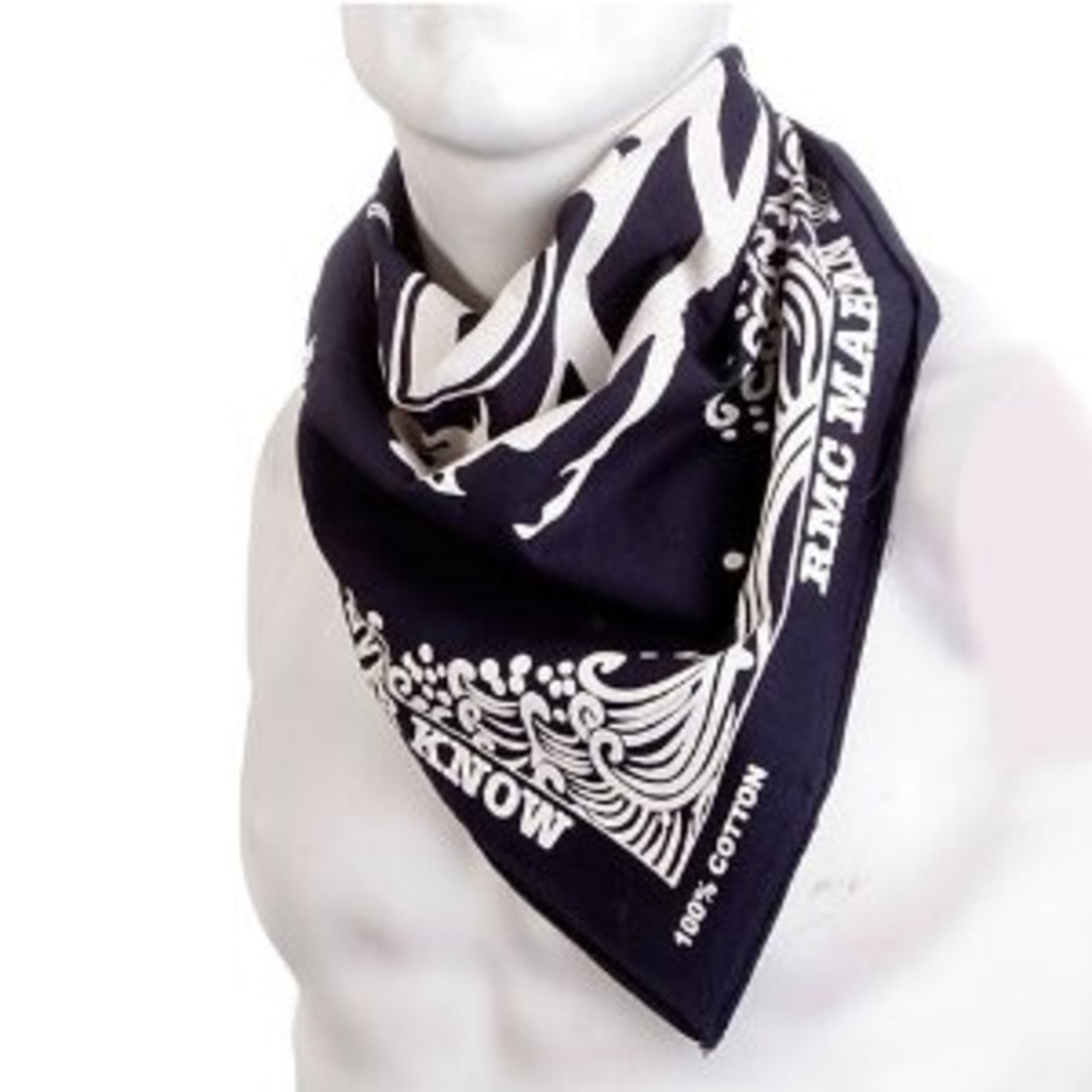 RMC JEANS MENS PRINTED NAVY BANDANA CRAFTED FROM 100% COTTON RMC JEANS2942