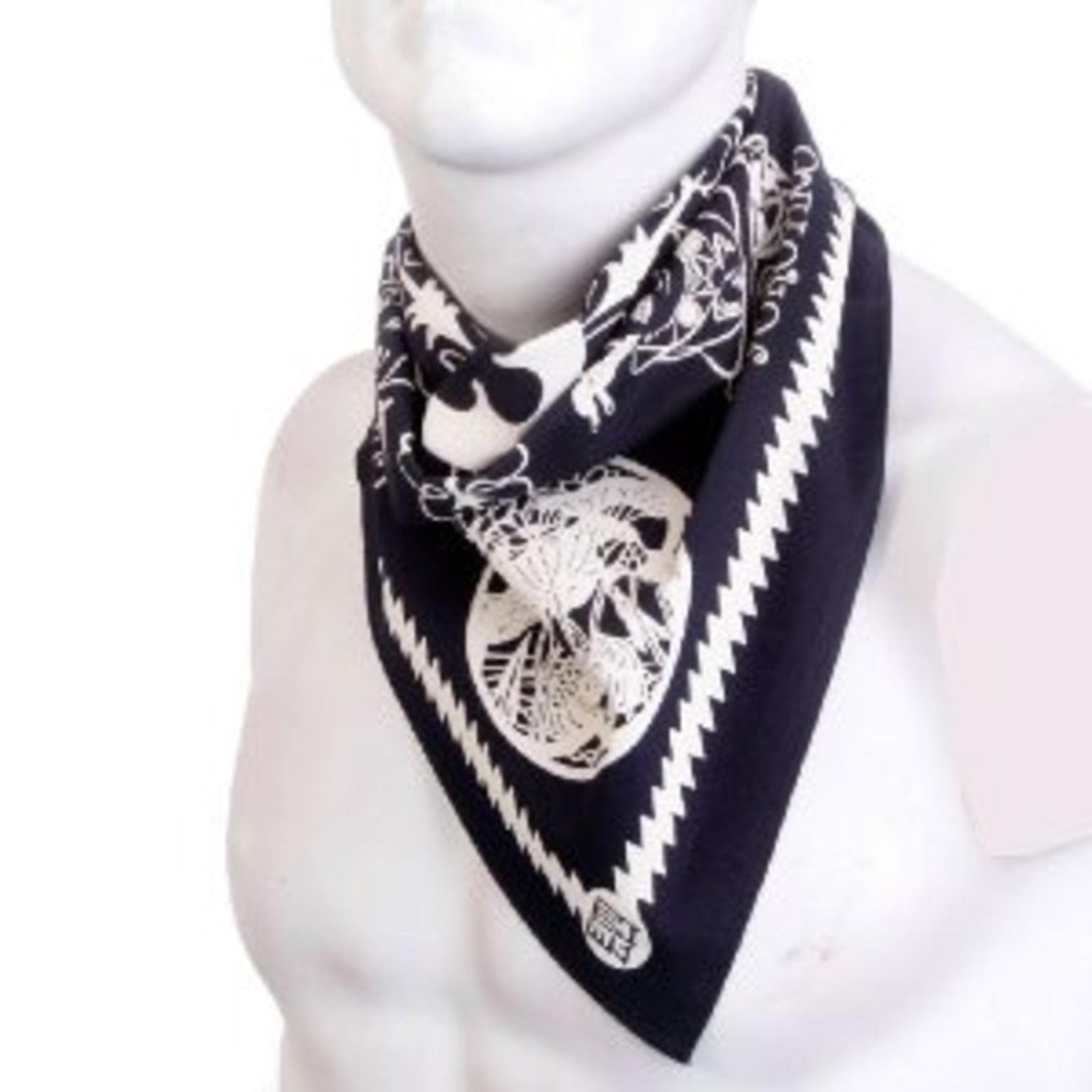 YOROPIKO COTTON LOGO PRINTED FUCHSIA BANDANA YORO2964