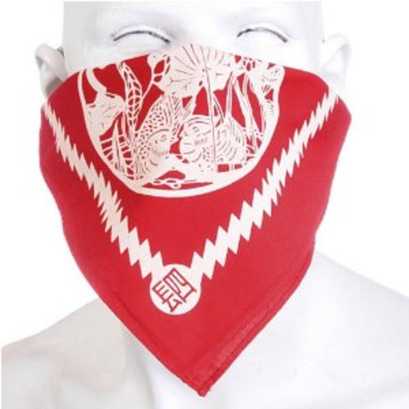 YOROPIKO COTTON LOGO PRINTED FUCHSIA BANDANA YORO2964
