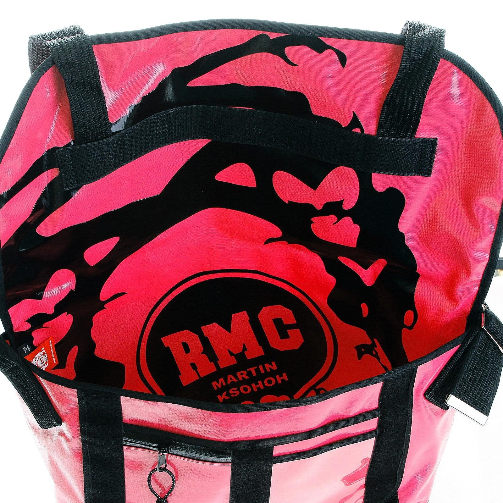 RMC MKWS UNISEX LAMINATED CANVAS 100% COTTON SHOULDER CYCLIST FASHION BAG IN BUBBLEGUM PINK REDM5547