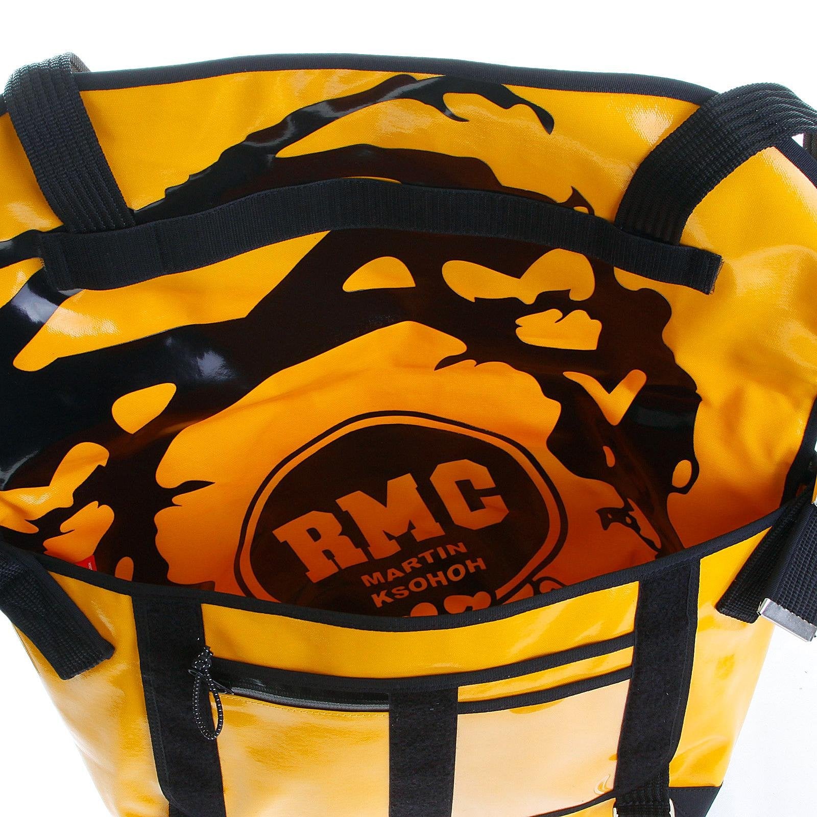 RMC MKWS UNISEX LARGE AMBER PVC LAMINATED CANVAS FASHION CYCLIST BAG WITH SHOULDER STRAP REDM5549