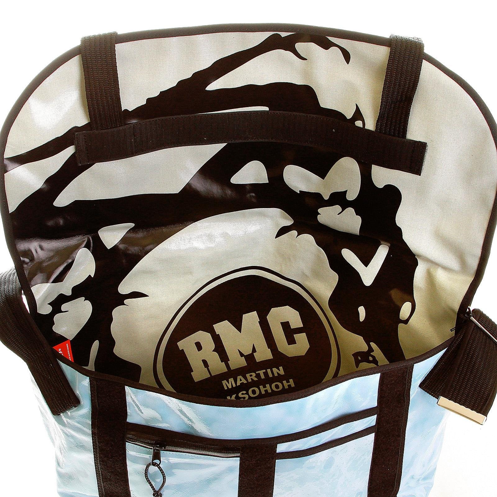RMC MKWS UNISEX AQUA BLUE PVC COATED 100% COTTON CANVAS SHOULDER BAG FOR CYCLISTS REDM5551