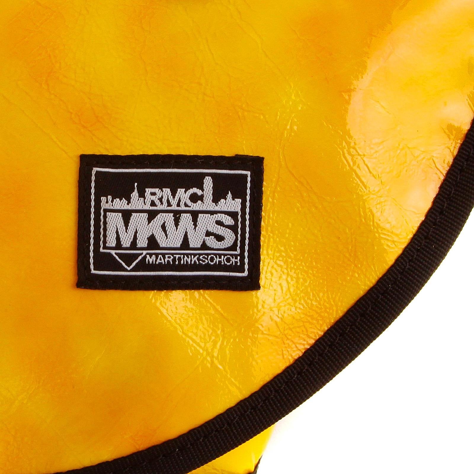 RMC MKWS UNISEX PVC COATED CANVAS FASHION CYCLIST LARGE SHOULDER BAG IN AMBER REDM5554